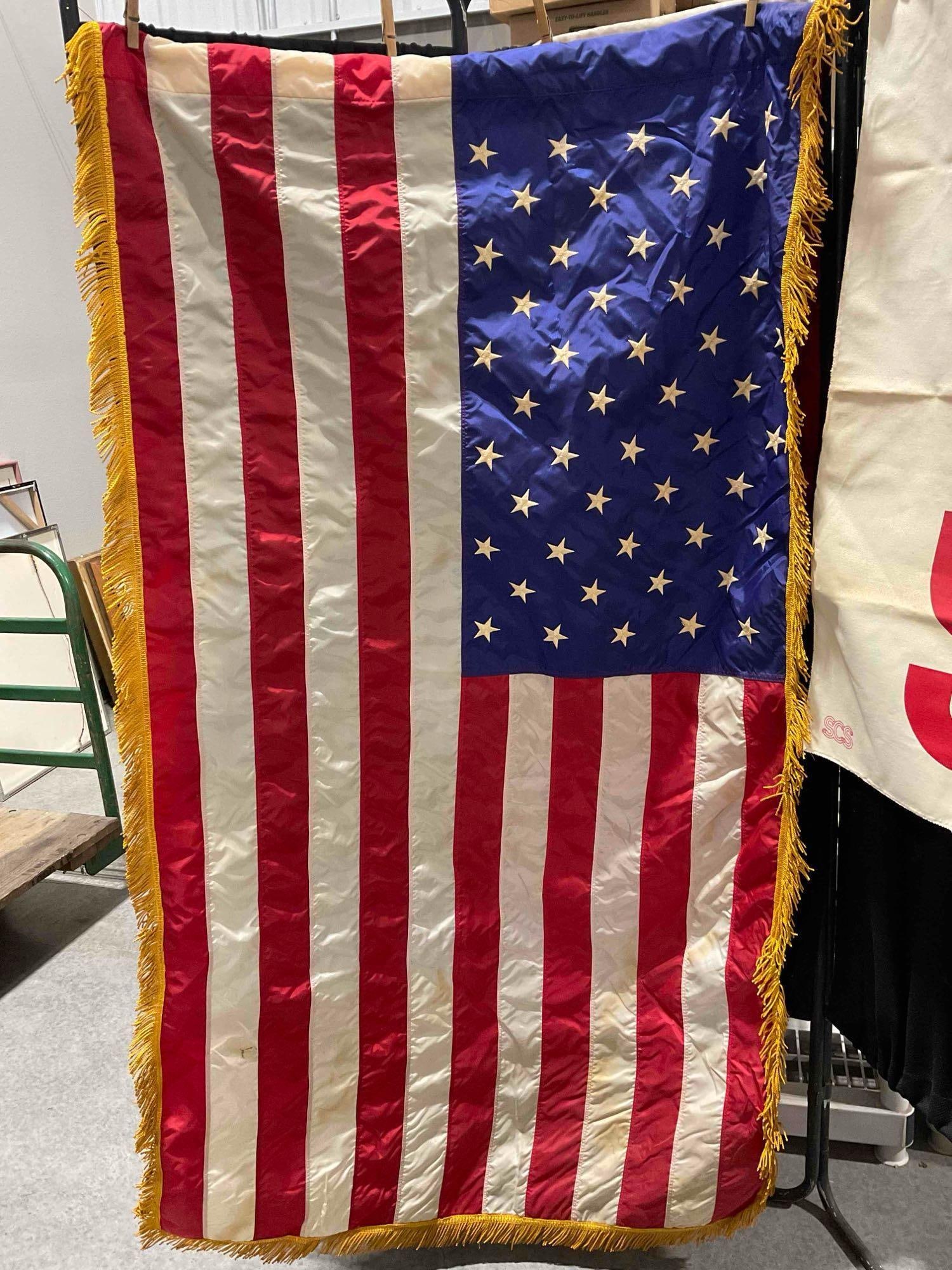 3 pcs Vintage Flags, incl. Dura-Lite Nylon American Flag, Maritime Naval Flag & More! See pics. - 7