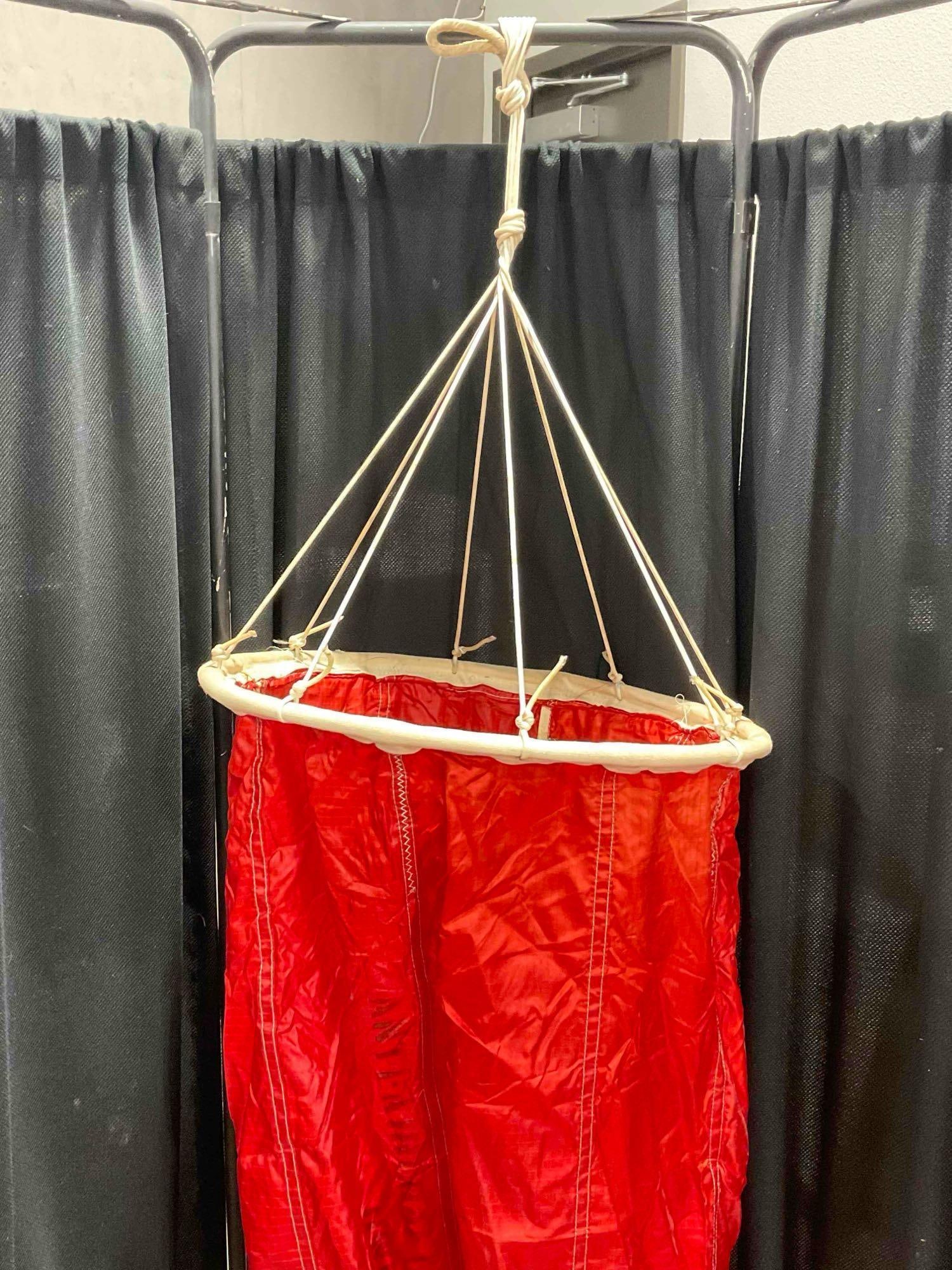 Vintage U.S. Navy Red Nylon Anti-Aircraft Tow Target Mark 22 Model 0. Very Good Condition. - 2