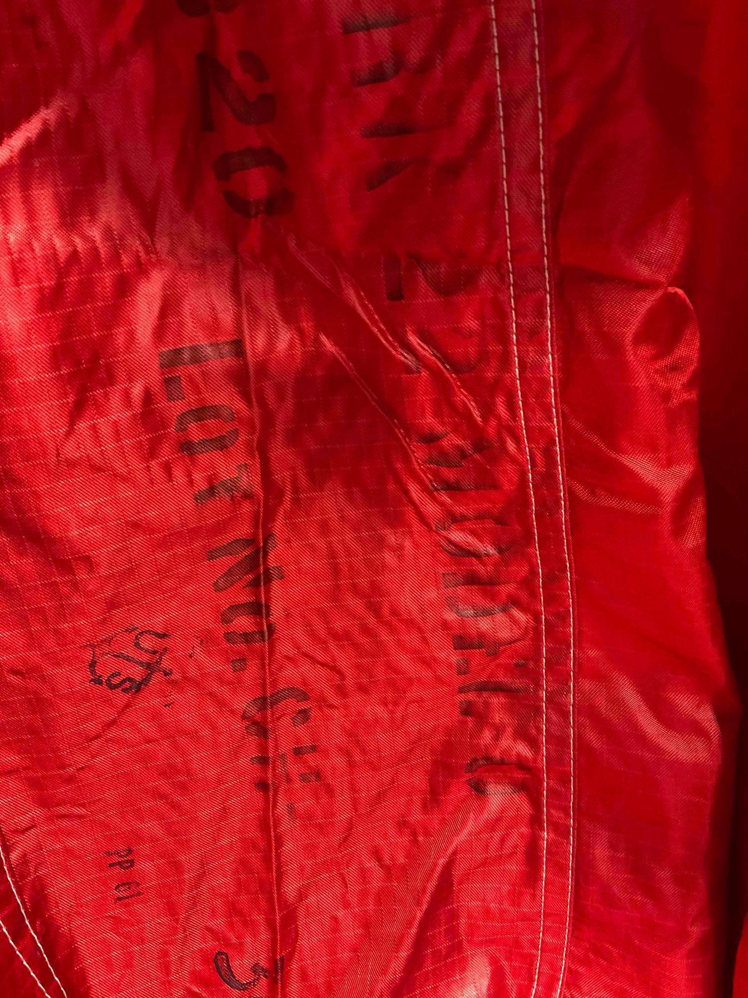 Vintage U.S. Navy Red Nylon Anti-Aircraft Tow Target Mark 22 Model 0. Very Good Condition. - 4