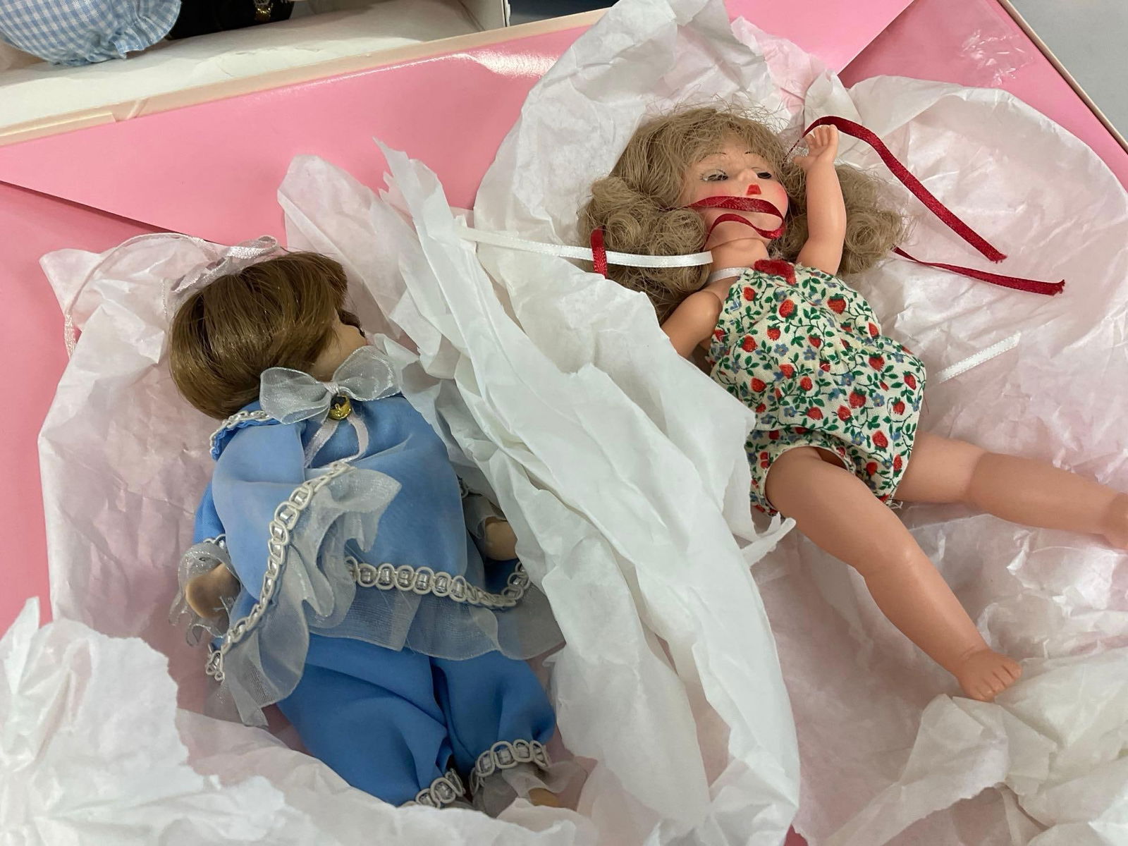 4 Madame Alexander Dolls in 3 boxes Pussy Cat & Rose Pussycat & Pair of Dolls in box - 4