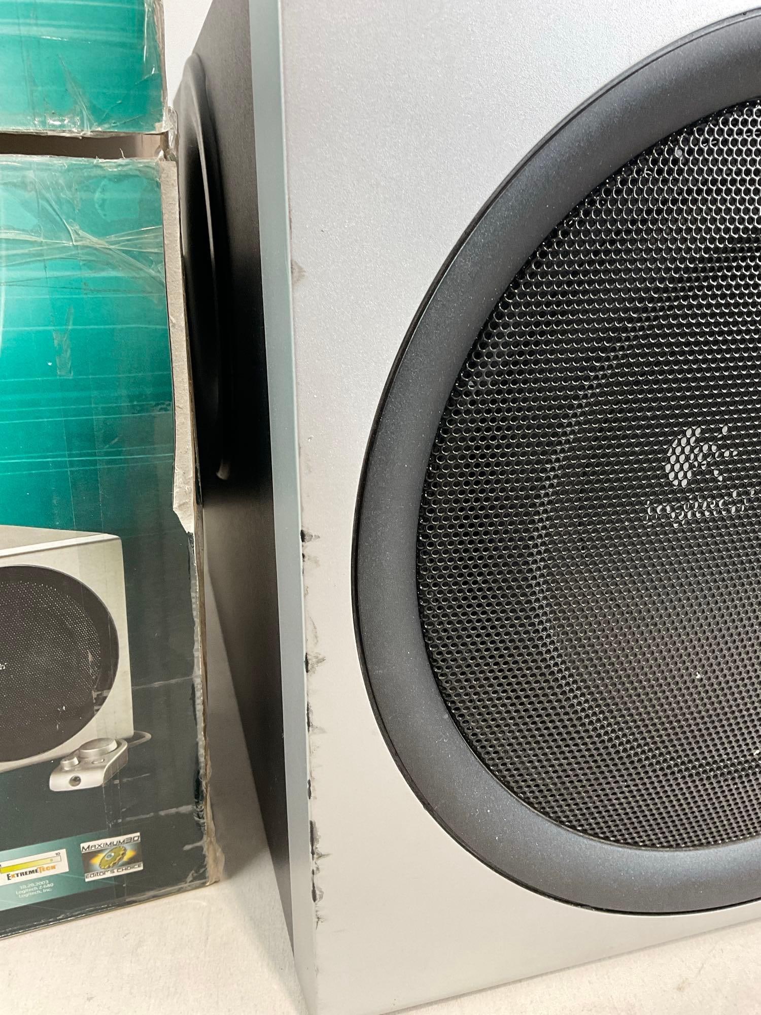 Logitech Z2300 Sub & Pair of Speakers, w/ box, missing wired remote, tested & works - 4