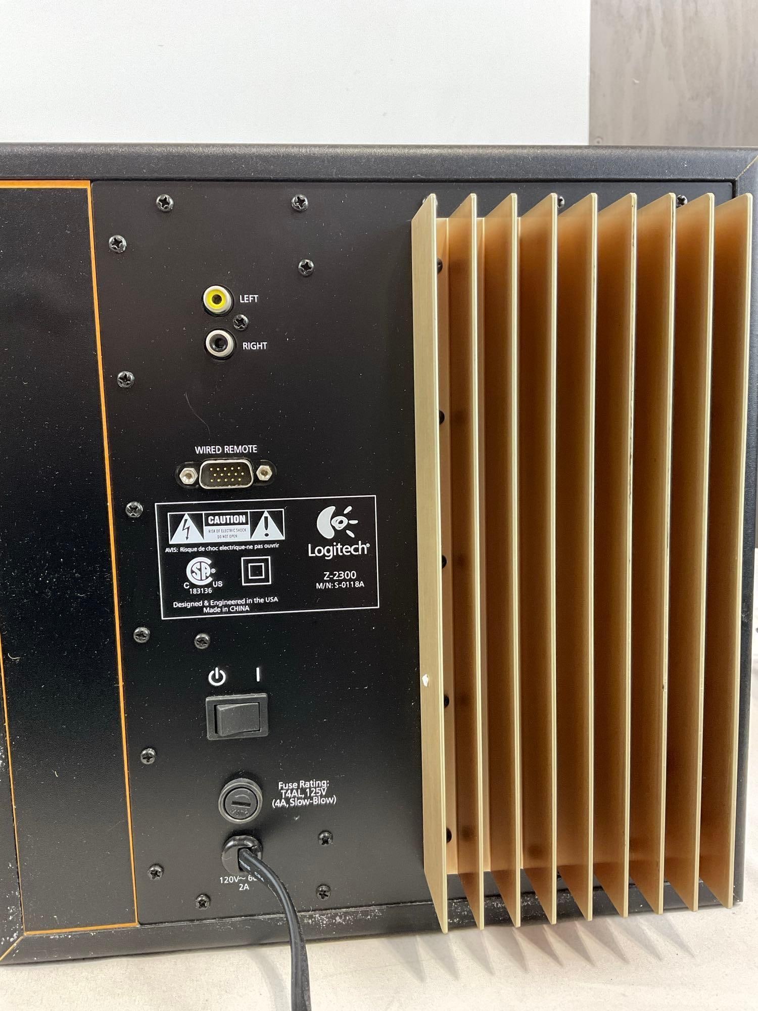 Logitech Z2300 Sub & Pair of Speakers, w/ box, missing wired remote, tested & works - 5