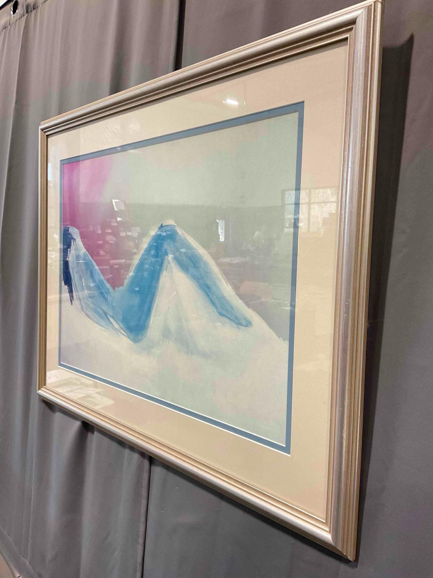 Framed Vintage Nicholas De Stael Print "Reclining Blue Nude." Very Good Condition. See pics. - 3