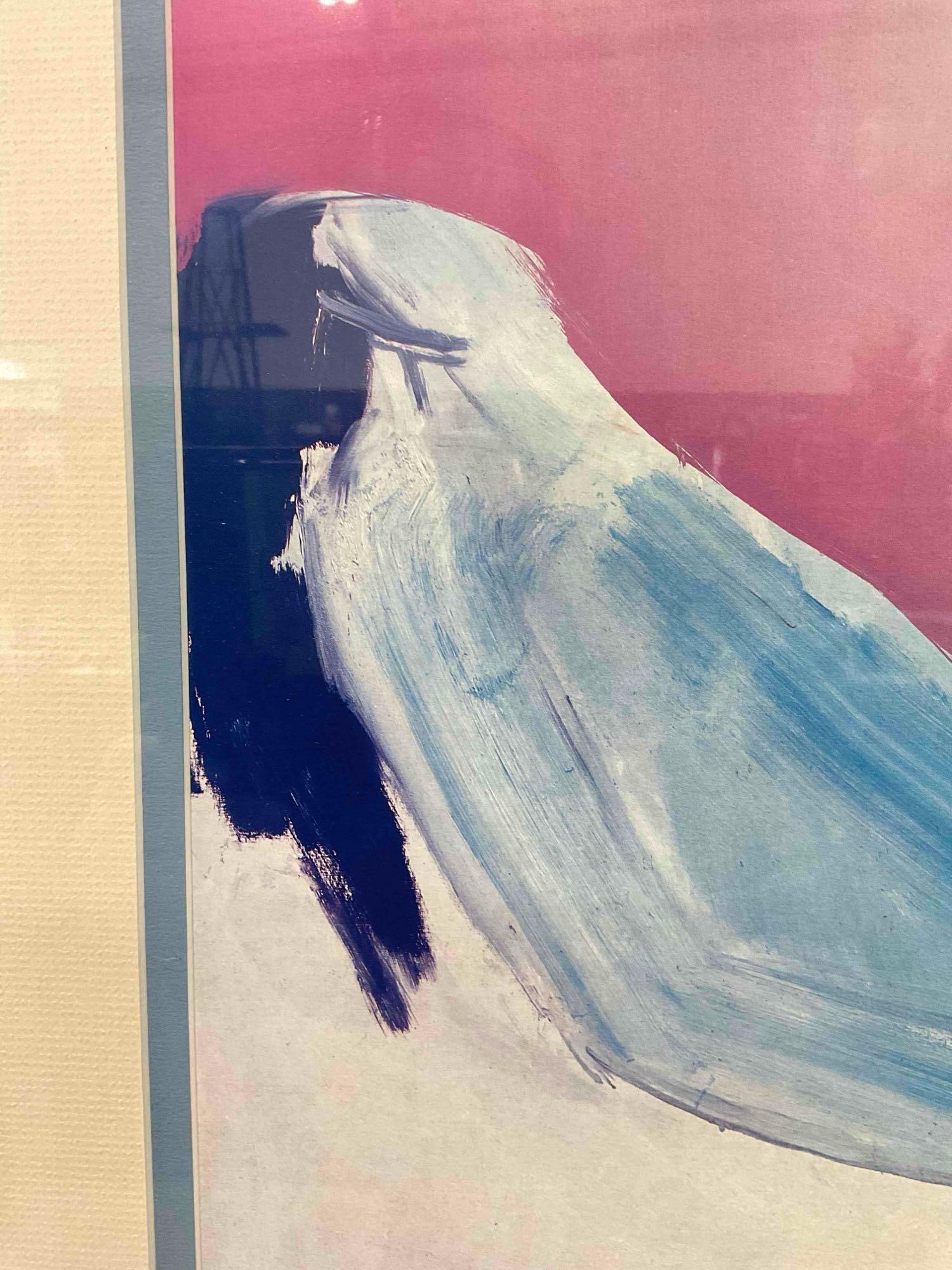 Framed Vintage Nicholas De Stael Print "Reclining Blue Nude." Very Good Condition. See pics. - 4