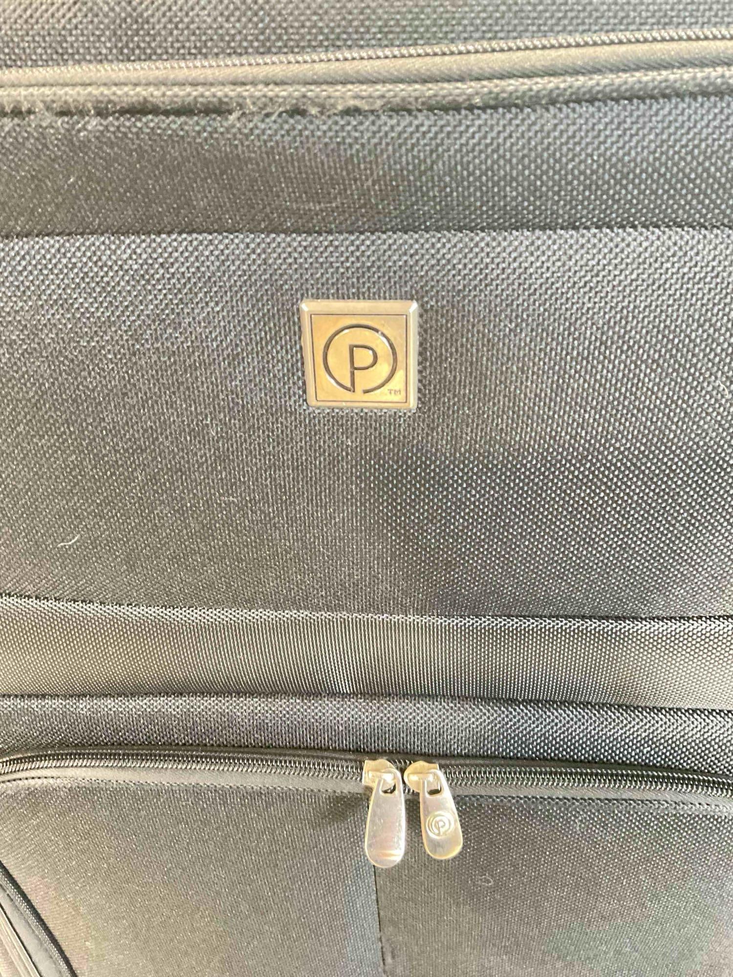 2 pcs Canvas Fabric Rolling Luggage Suitcases, Blue Kenneth Cole Reaction & Black Protege. - 4