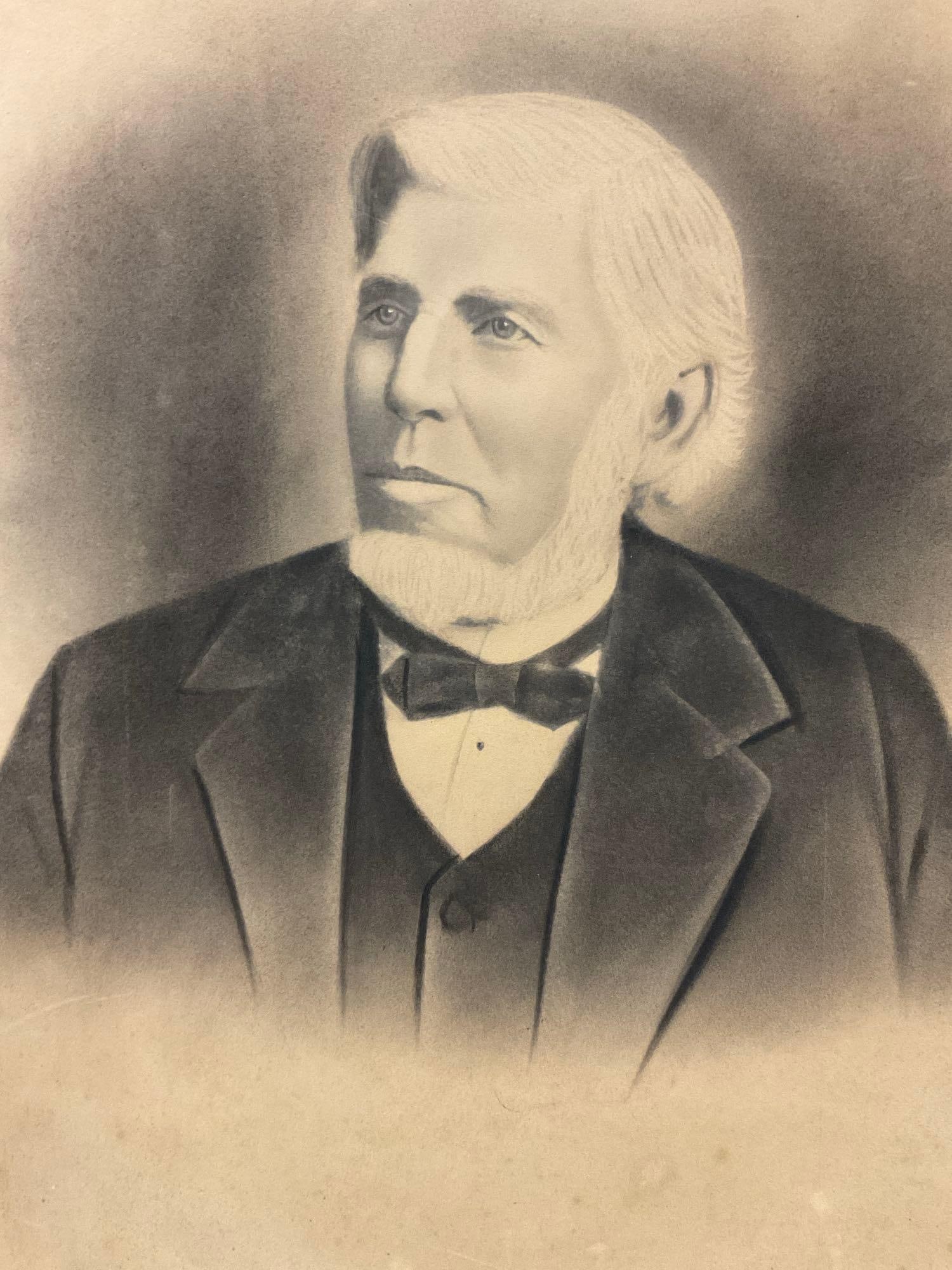 2 Antique Family Portraits, Man and Woman, 21h x 17w inches - 3