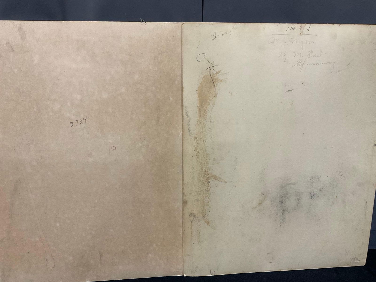 2 Antique Family Portraits, Man and Woman, 21h x 17w inches - 4