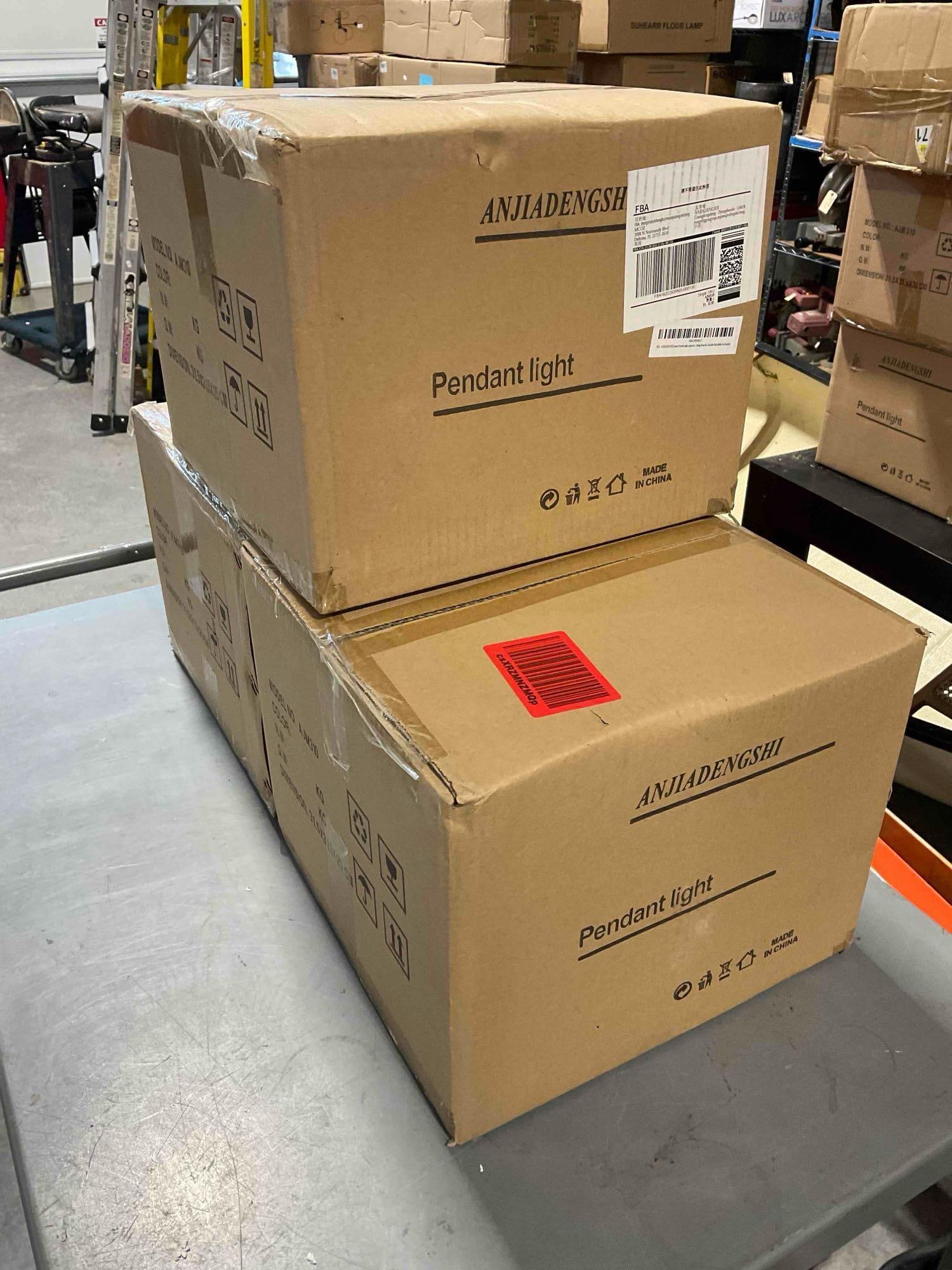 3x Sealed New in Box Pendant Lights by Anjiadengshi Model No. AJM310 - 4