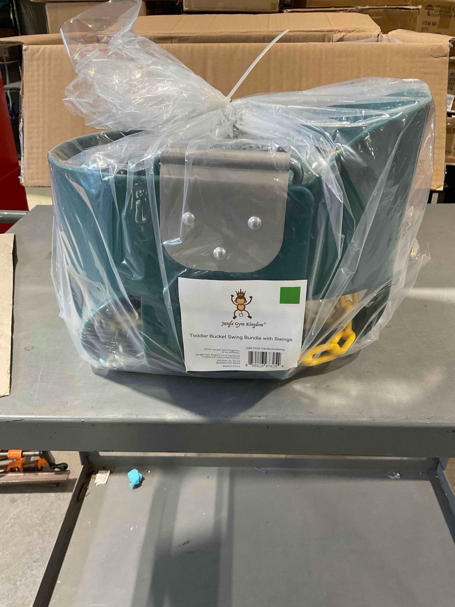 2x New In Box Jungle Gym Brand Toddler Bucket Swings W/ Chains and Rig - 3