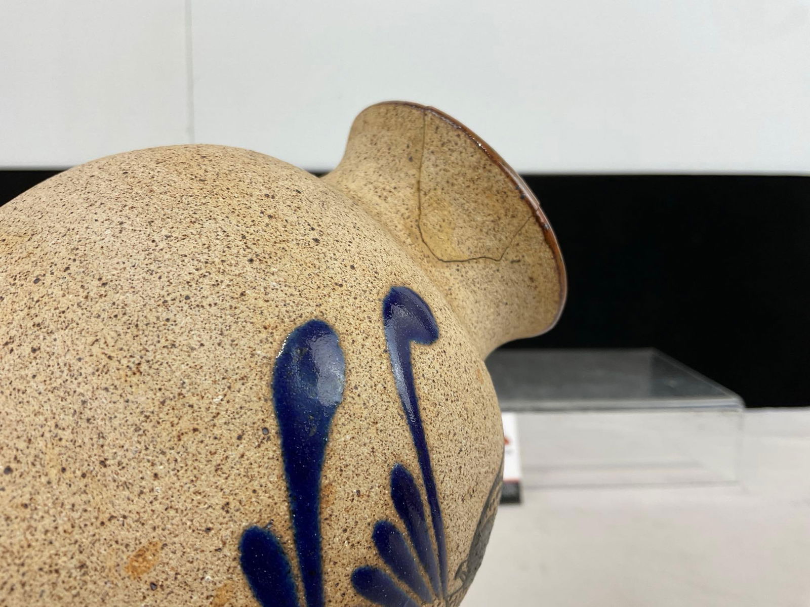 Three Tonala Mexican Pottery Pieces, Lidded & Handled Bowl, Bud Vase & Salt Glazed Vase - 5