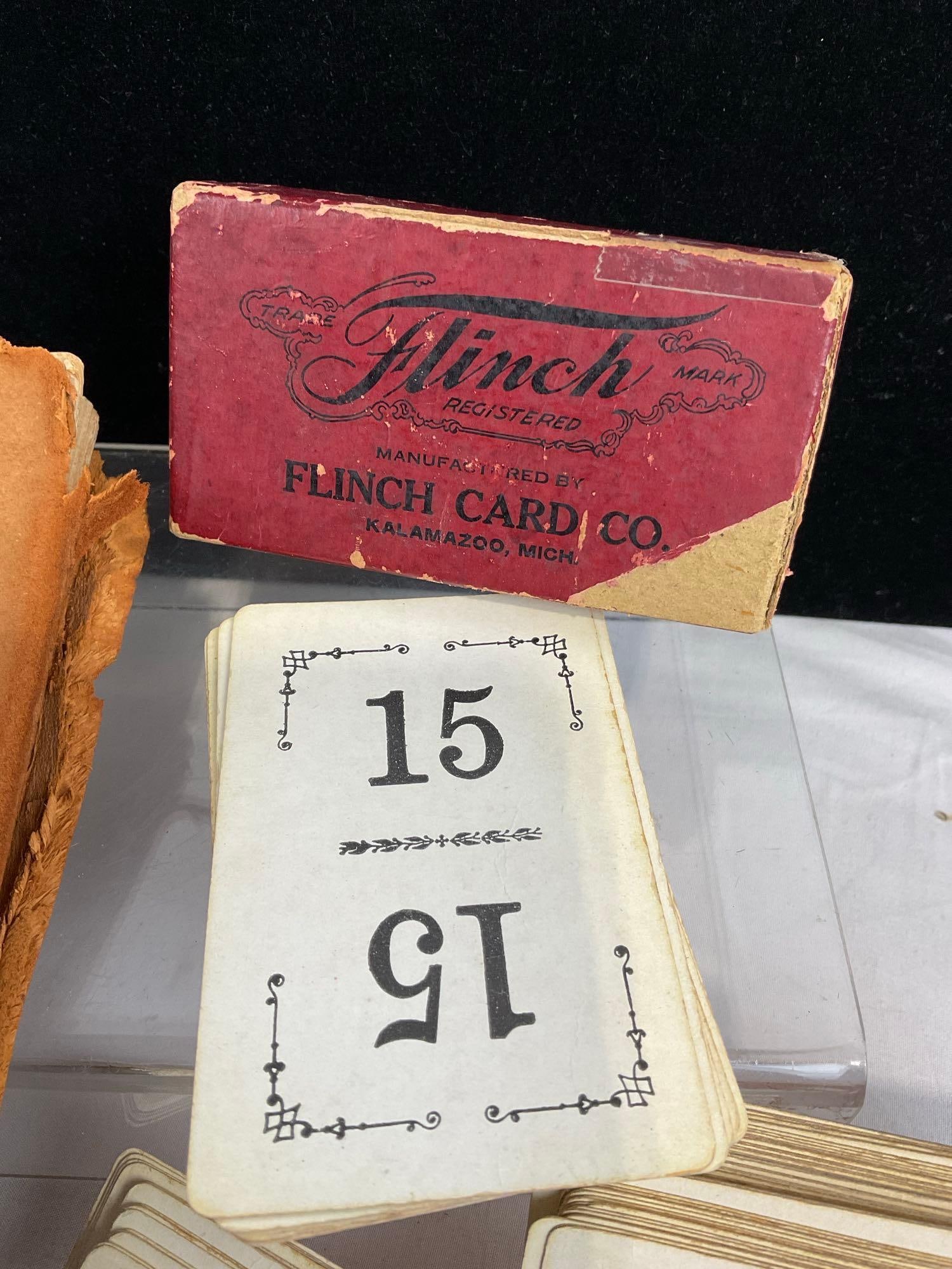 Antique 1914 Yearbook, Le Mirage, & Antique Flinch Card Co Set of Cards, 1-15 - 2