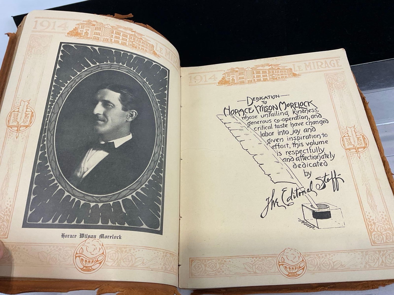 Antique 1914 Yearbook, Le Mirage, & Antique Flinch Card Co Set of Cards, 1-15 - 4