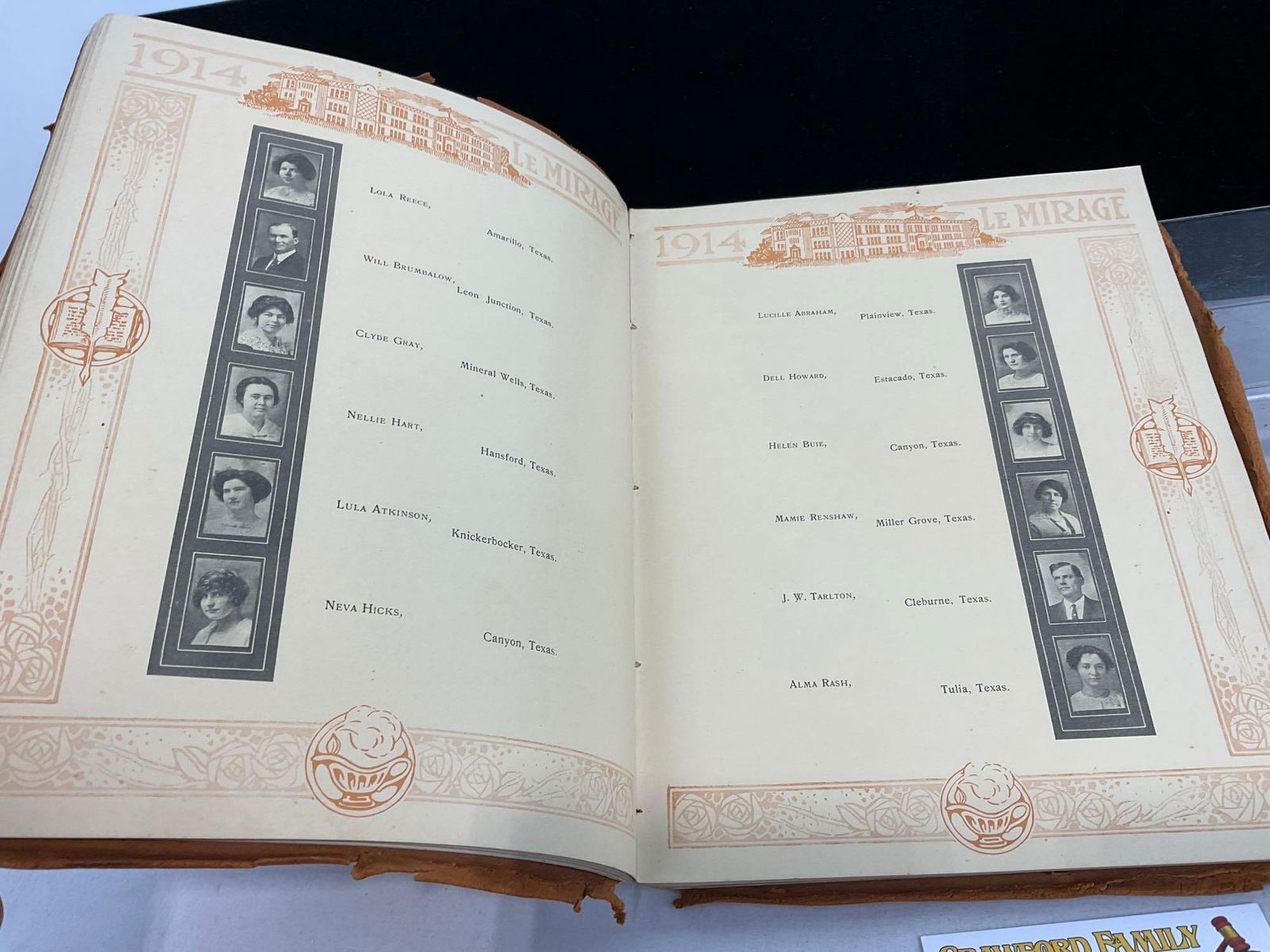 Antique 1914 Yearbook, Le Mirage, & Antique Flinch Card Co Set of Cards, 1-15 - 5