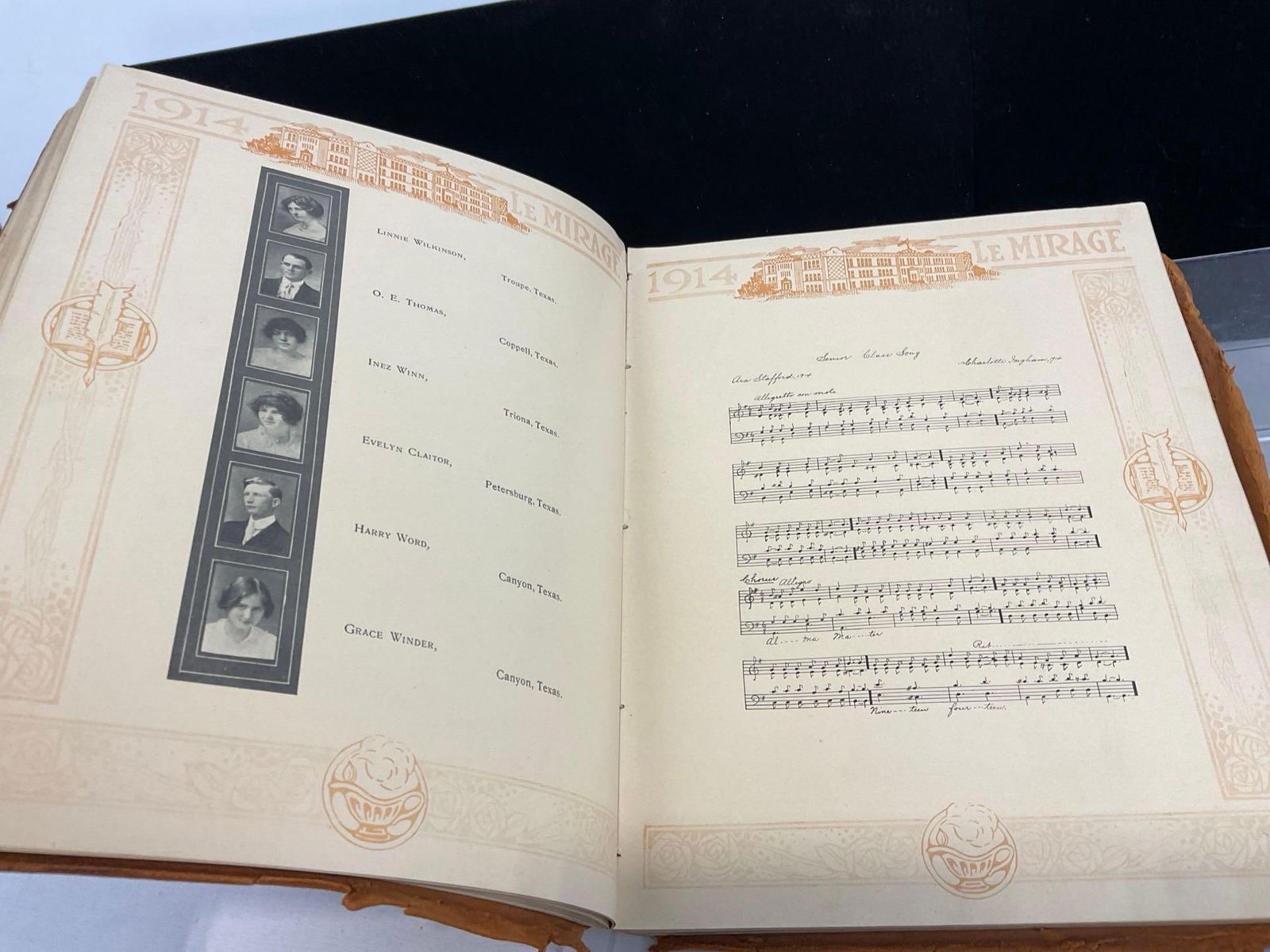 Antique 1914 Yearbook, Le Mirage, & Antique Flinch Card Co Set of Cards, 1-15 - 6