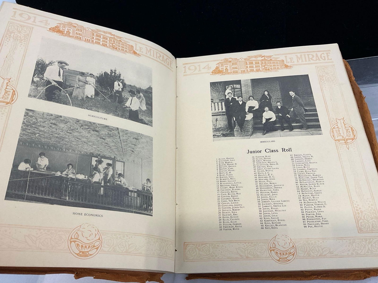 Antique 1914 Yearbook, Le Mirage, & Antique Flinch Card Co Set of Cards, 1-15 - 7