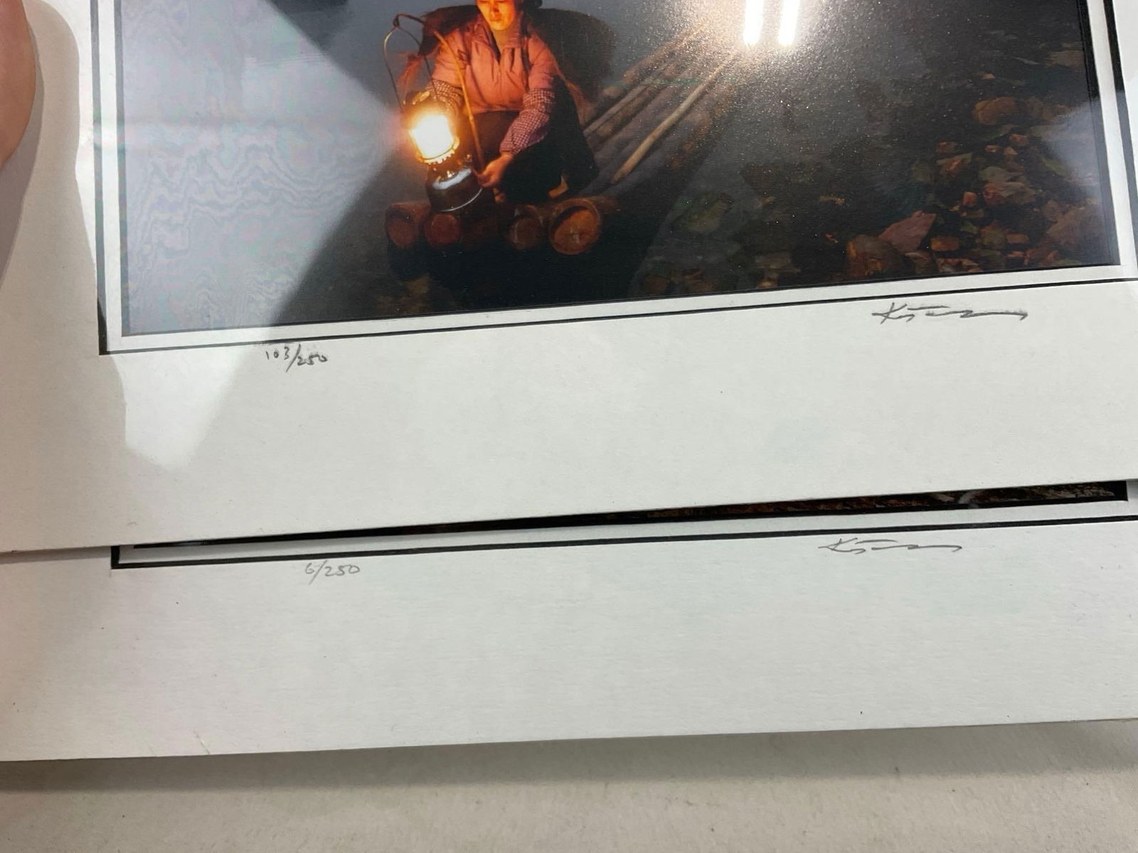 2 Kenny Tong Photos 5x7 in, Guang Xi Province China, Hill of Rice Paddies & Fishing Raft at Night - 4