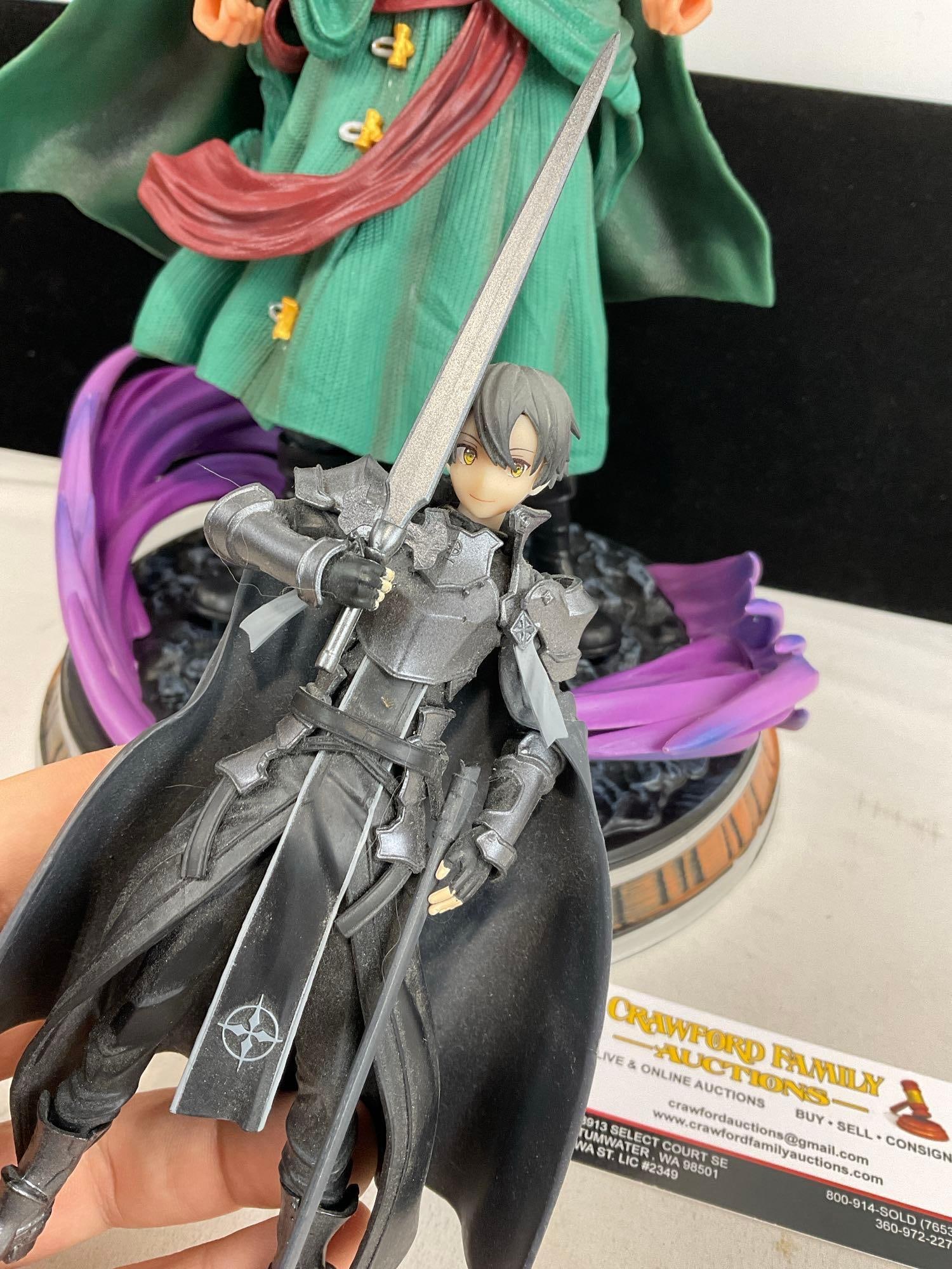 Roronoa Zoro One Piece Statue w/ base, no swords & Sword Art Online Alicization Figurine - 2