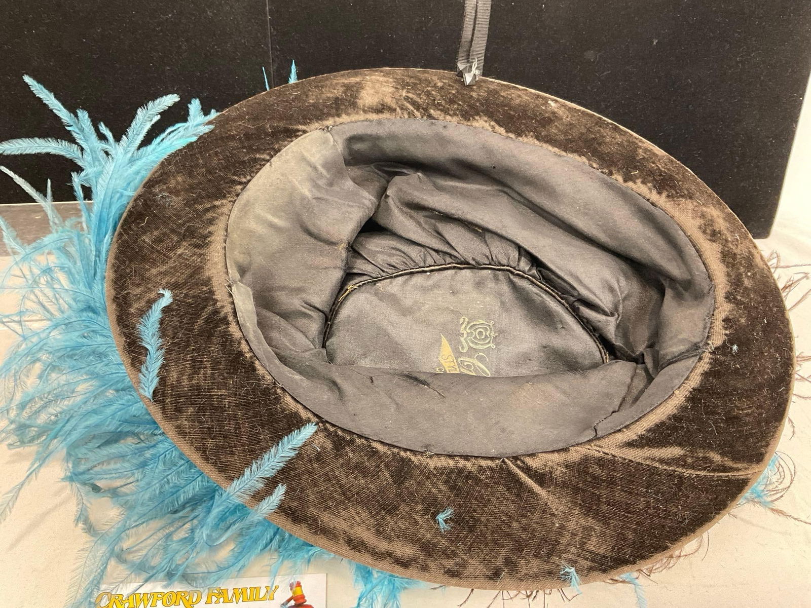 Pair of Antique Hats, 1x Beresford, Red woven & 1x Cheneys Style Shop, 6h x 13w x 12d inches - 5