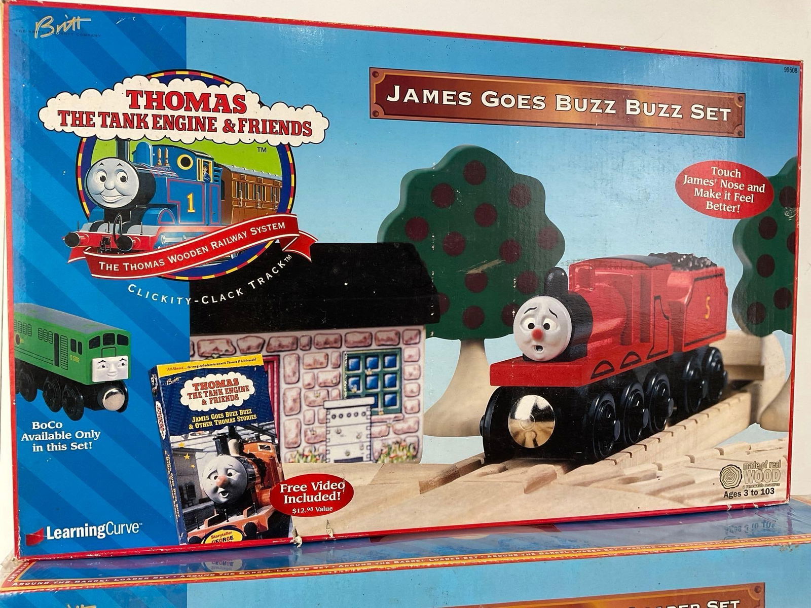 2 Thomas the Tank Engine & Friends Train Toys, both NIB, 1 w/ plastic on still, 8h x 20w x 14d inch - 2