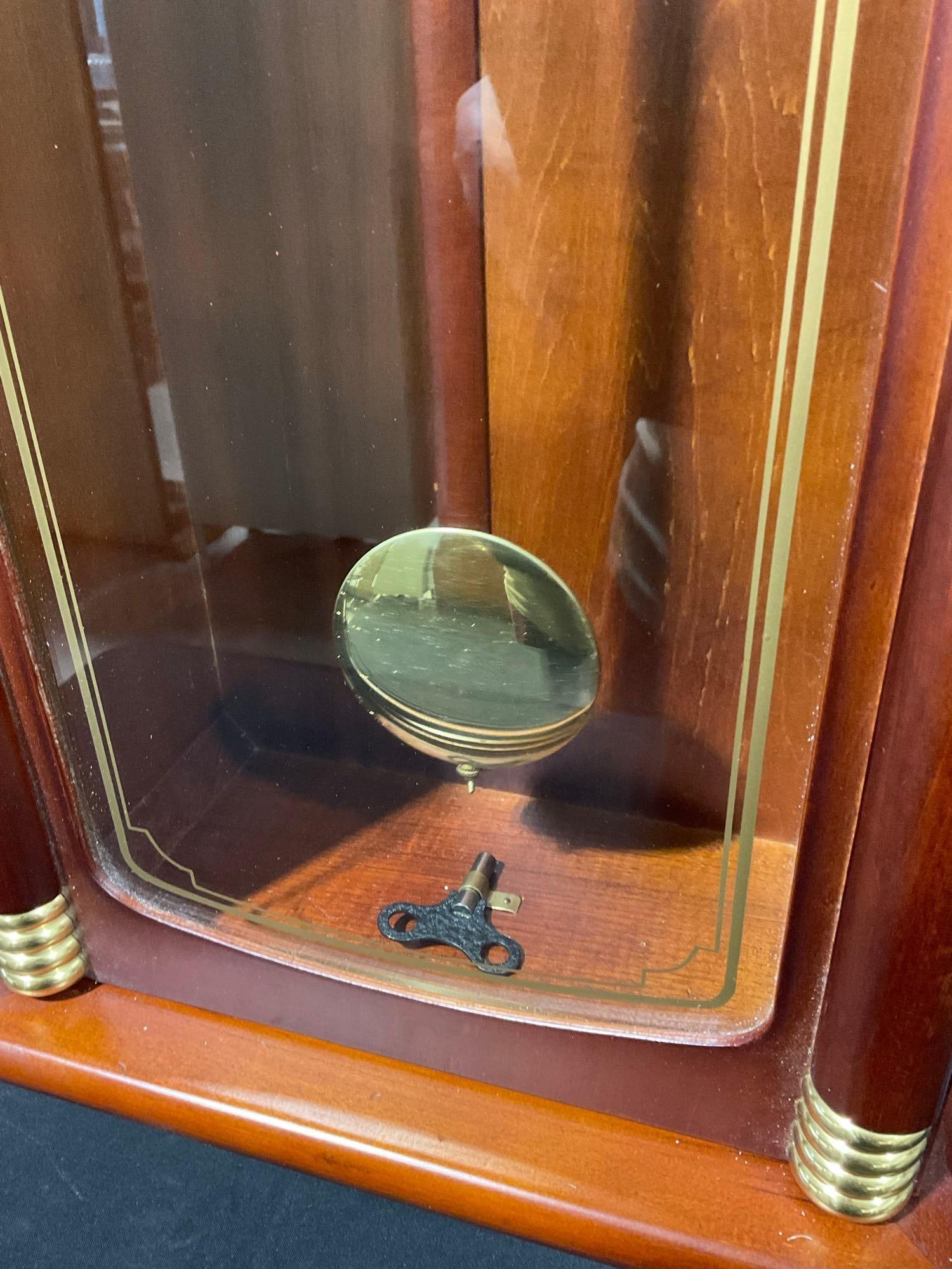 Vintage D&A Schoolhouse Regulator Time Strike Wall Clock, 43h x 15w x 8d inches, w/key - 4