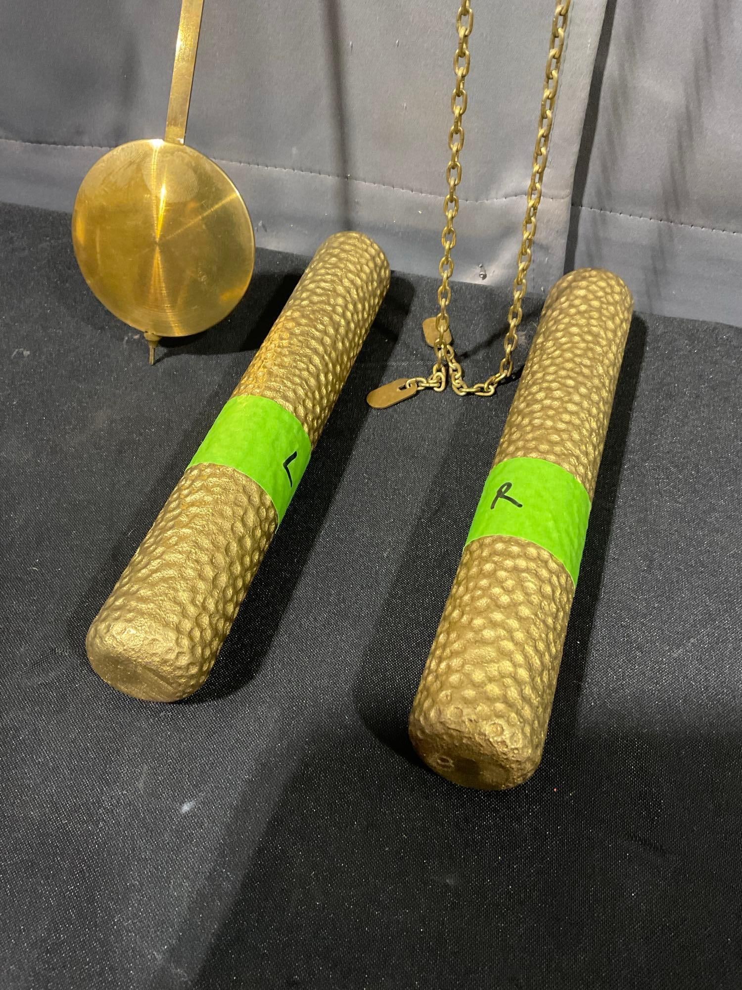 New England Clock Co. Cathedral Style Wall Clock w/Chains & Weights, 27h x 15w x 8d inches - 3