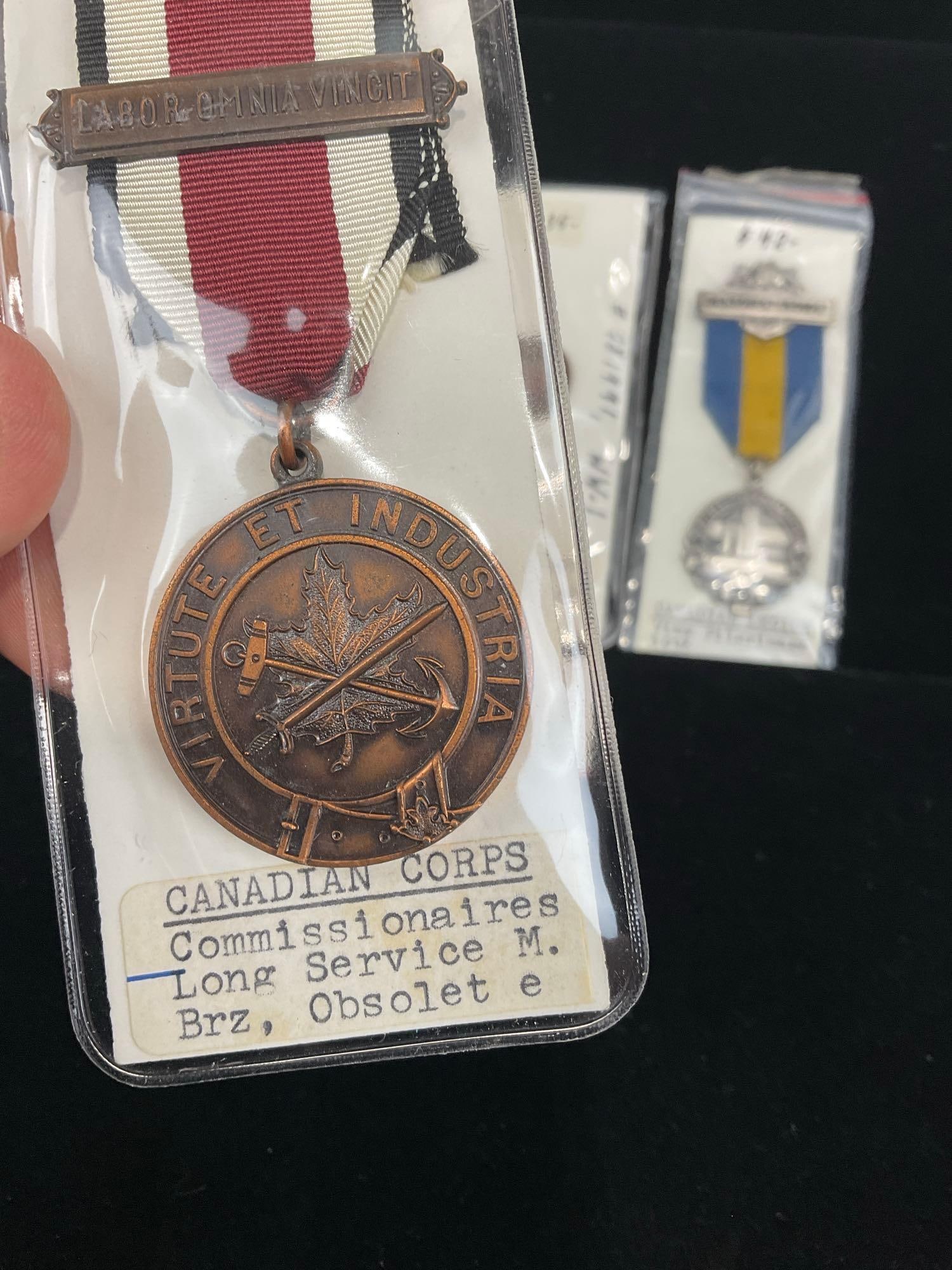 3 Canadian Medals, Comm. LSGC, British Empire Medal, Expedi Force WW1 at the front & Vimy Pilgrim... - 2