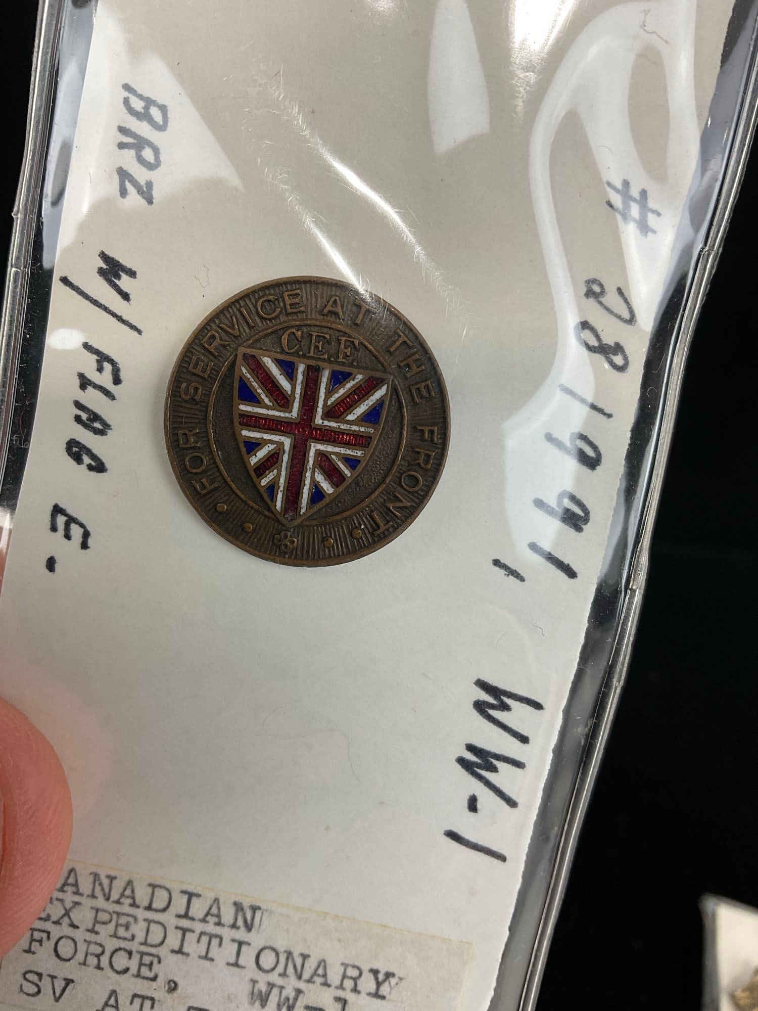 3 Canadian Medals, Comm. LSGC, British Empire Medal, Expedi Force WW1 at the front & Vimy Pilgrim... - 5