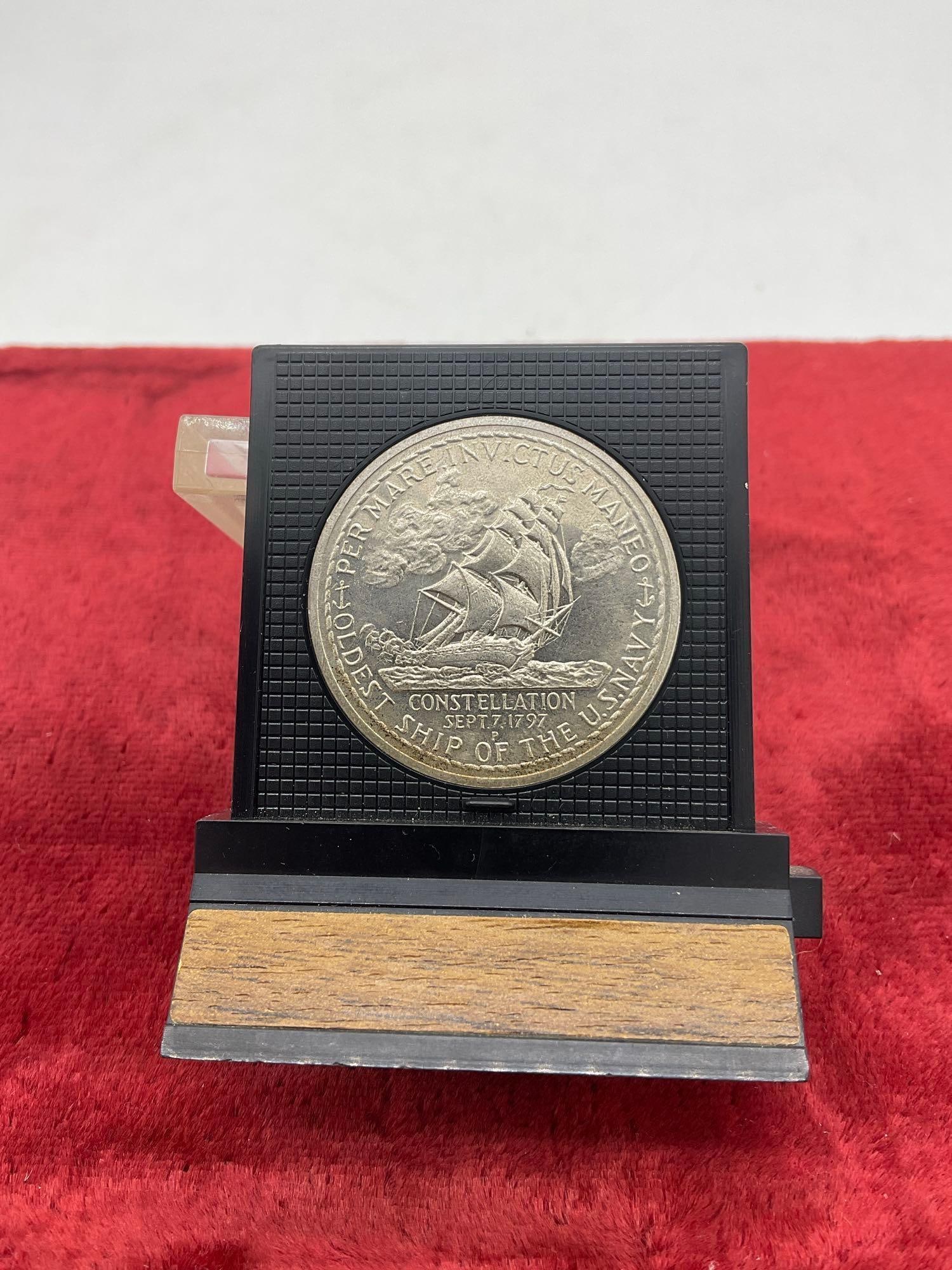 1972 silver United States Constellation Centennial Diamond Jubilee 175th Ann. of oldest US Navy S... - 2