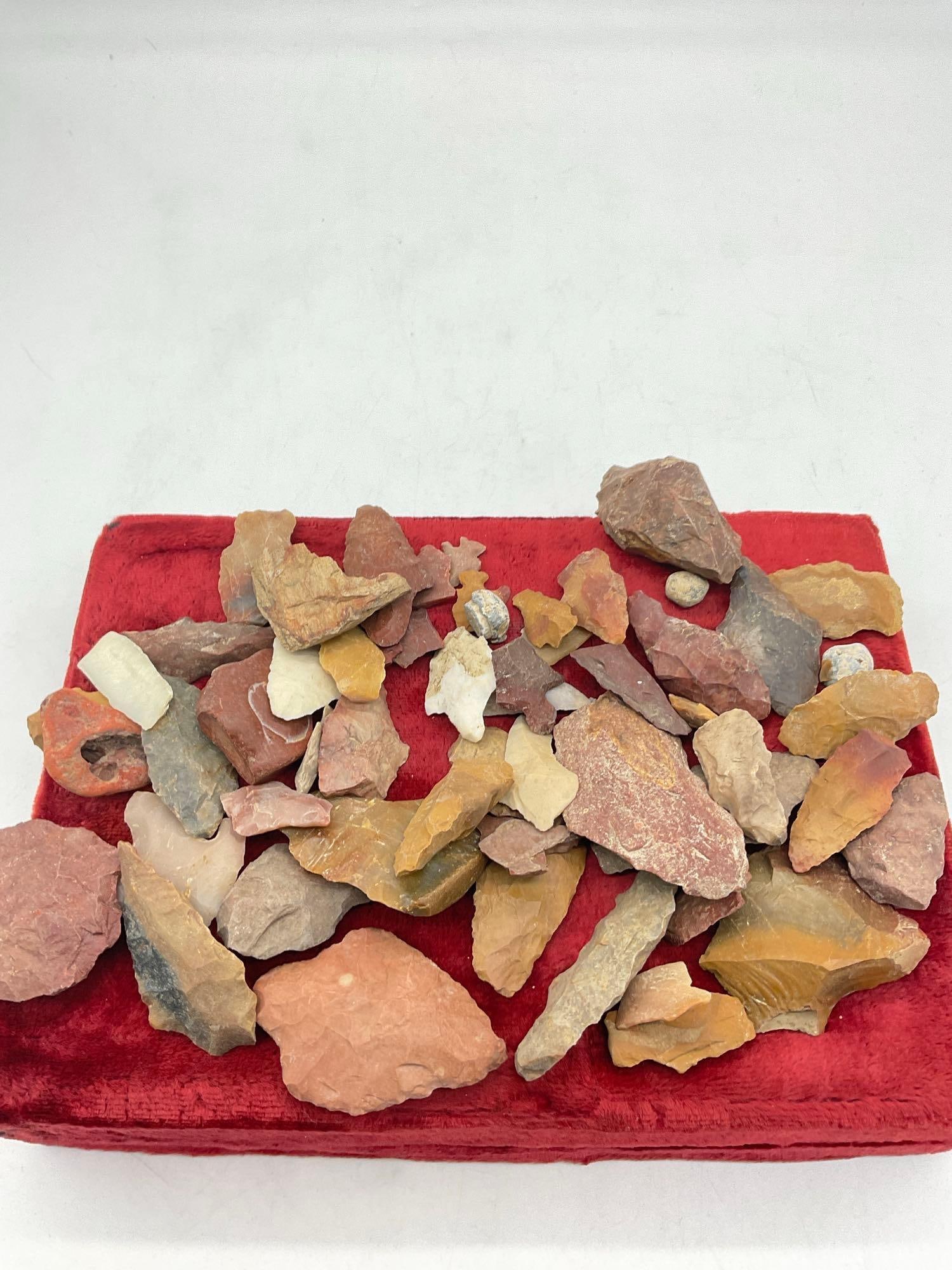 Large collection of Ancient Fossilized rock/ tools and Antique Native American Arrowheads - 4
