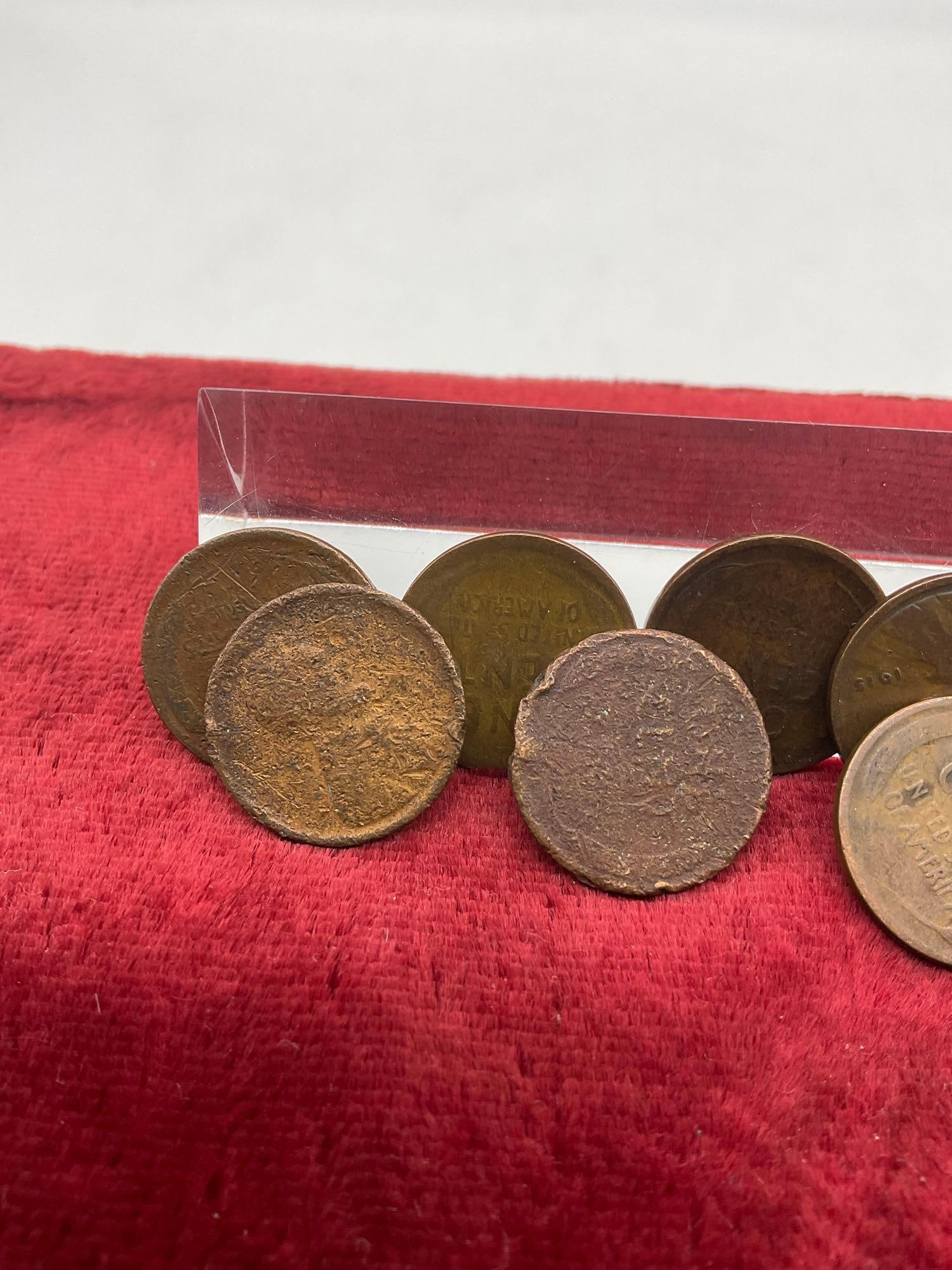 Collection of Semi key date wheat pennies ,1x Indian head penny and error pennies see description - 3