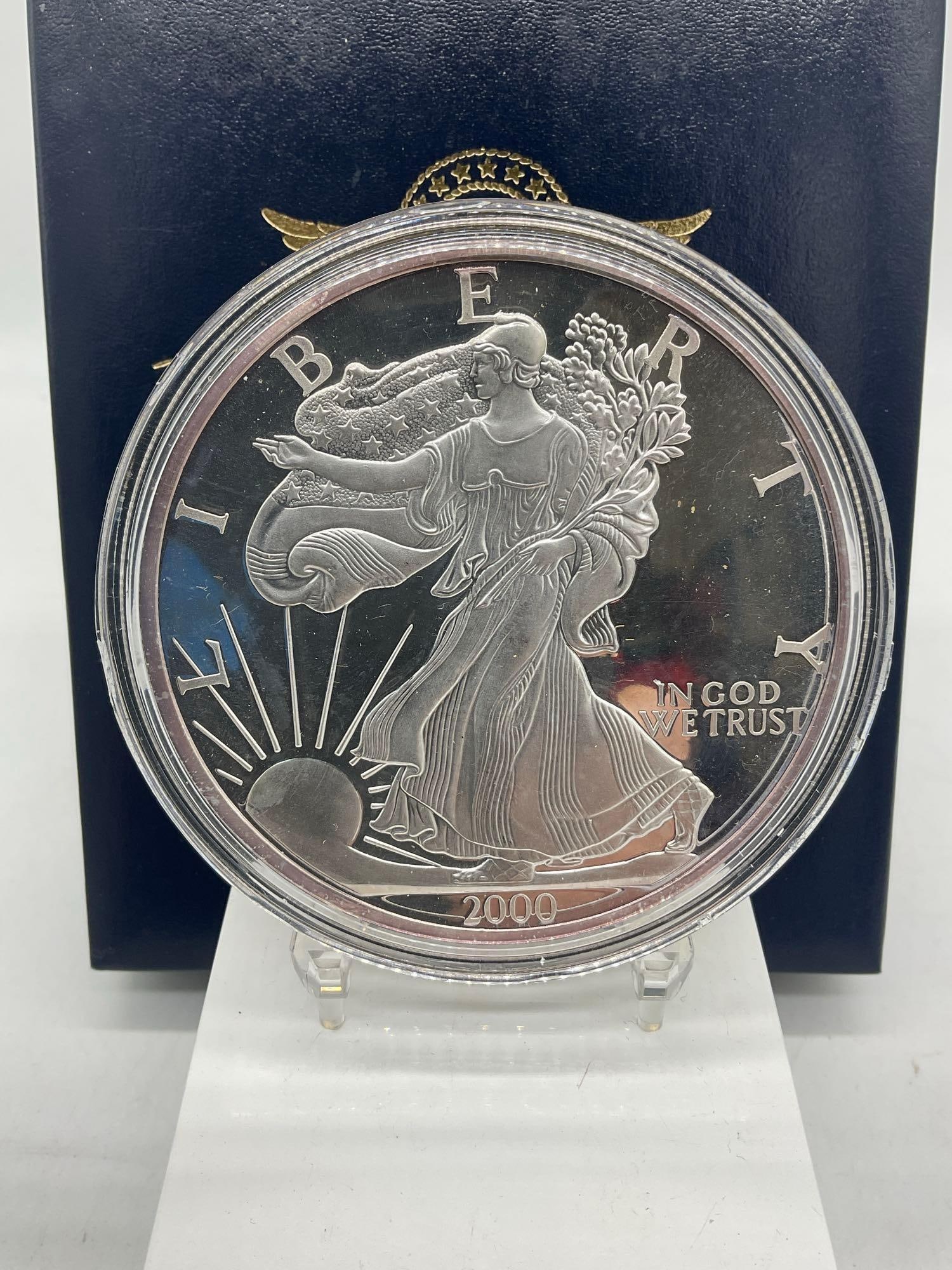 Large 2000 American Eagle designed marked 1/2 Pound .999 Silver round - see desc - 3