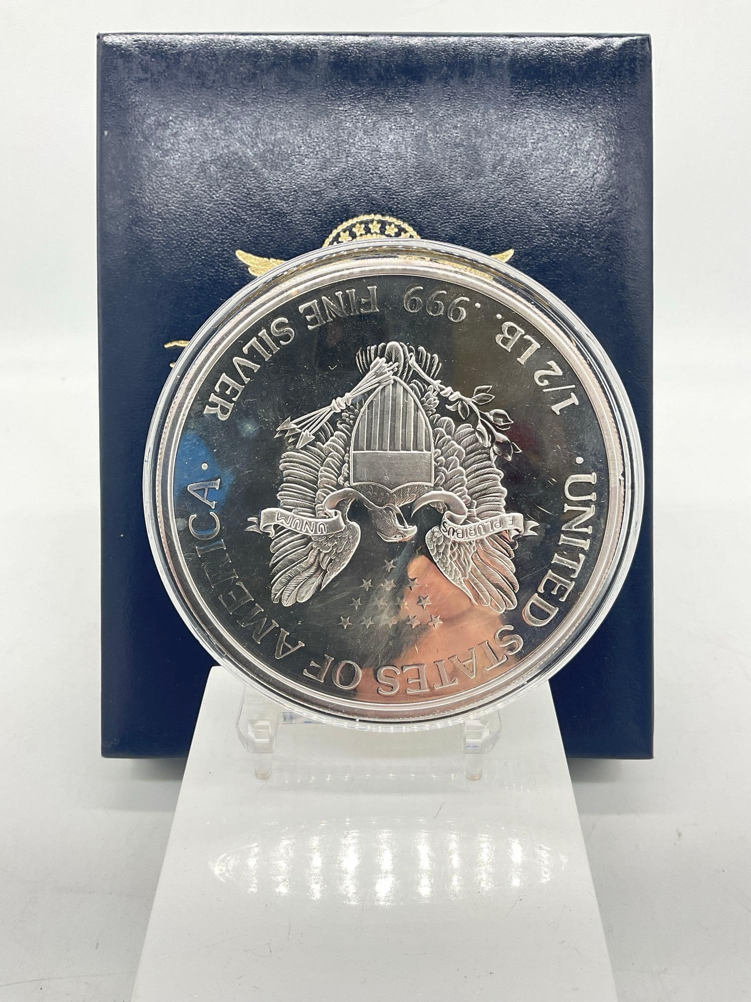 Large 2000 American Eagle designed marked 1/2 Pound .999 Silver round - see desc - 4