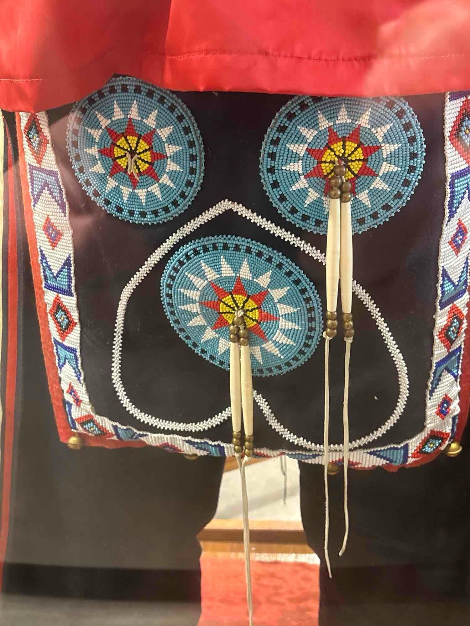 Vintage Native American Mannequin of a Chief Ornately Dressed head to toe w/ Intricate Period out... - 10