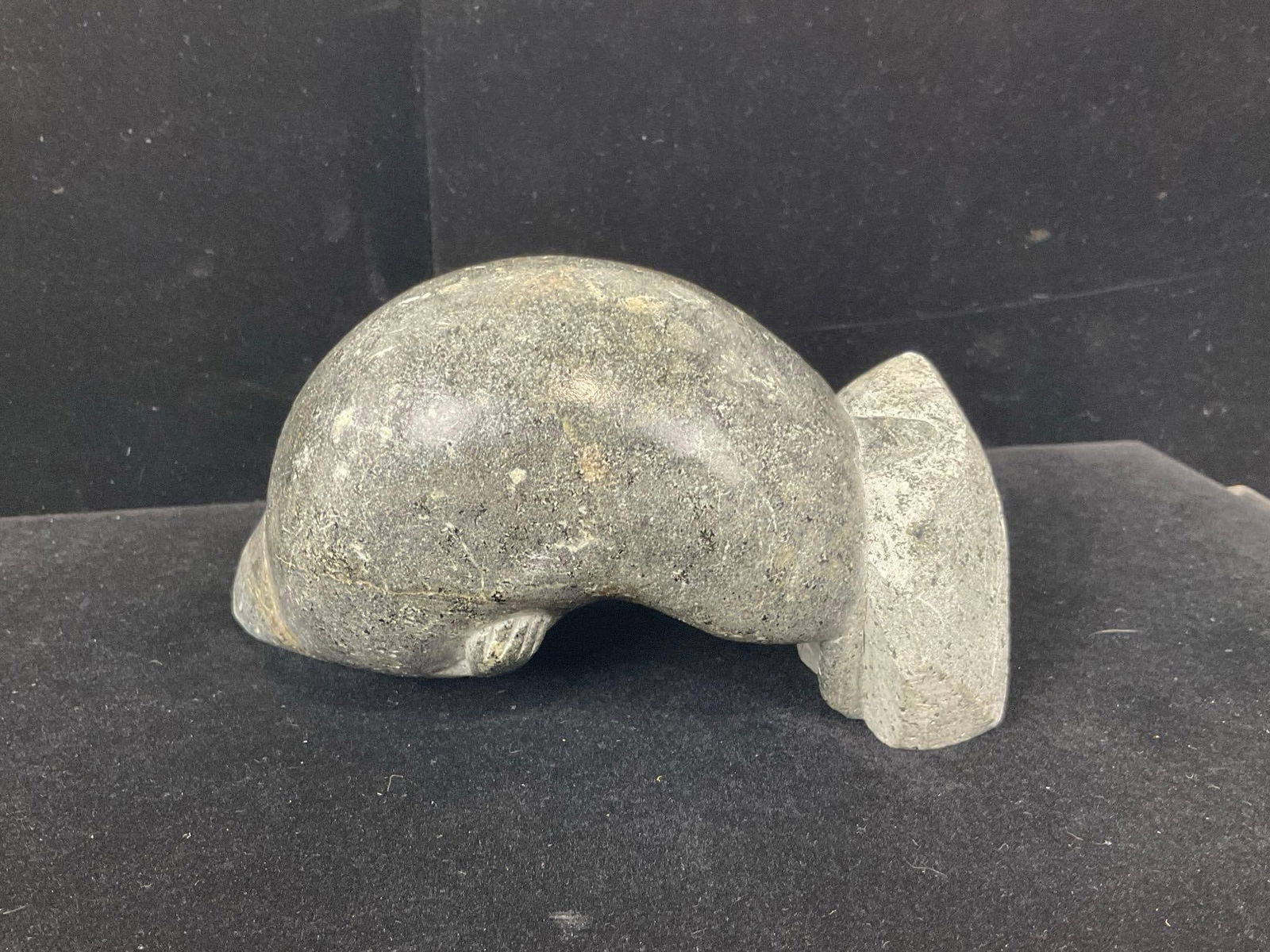 Native American Alaskan Inuit Handcarved Stone, Seal or Sea Lion piece, 6h x 4w x 4d inches - 3
