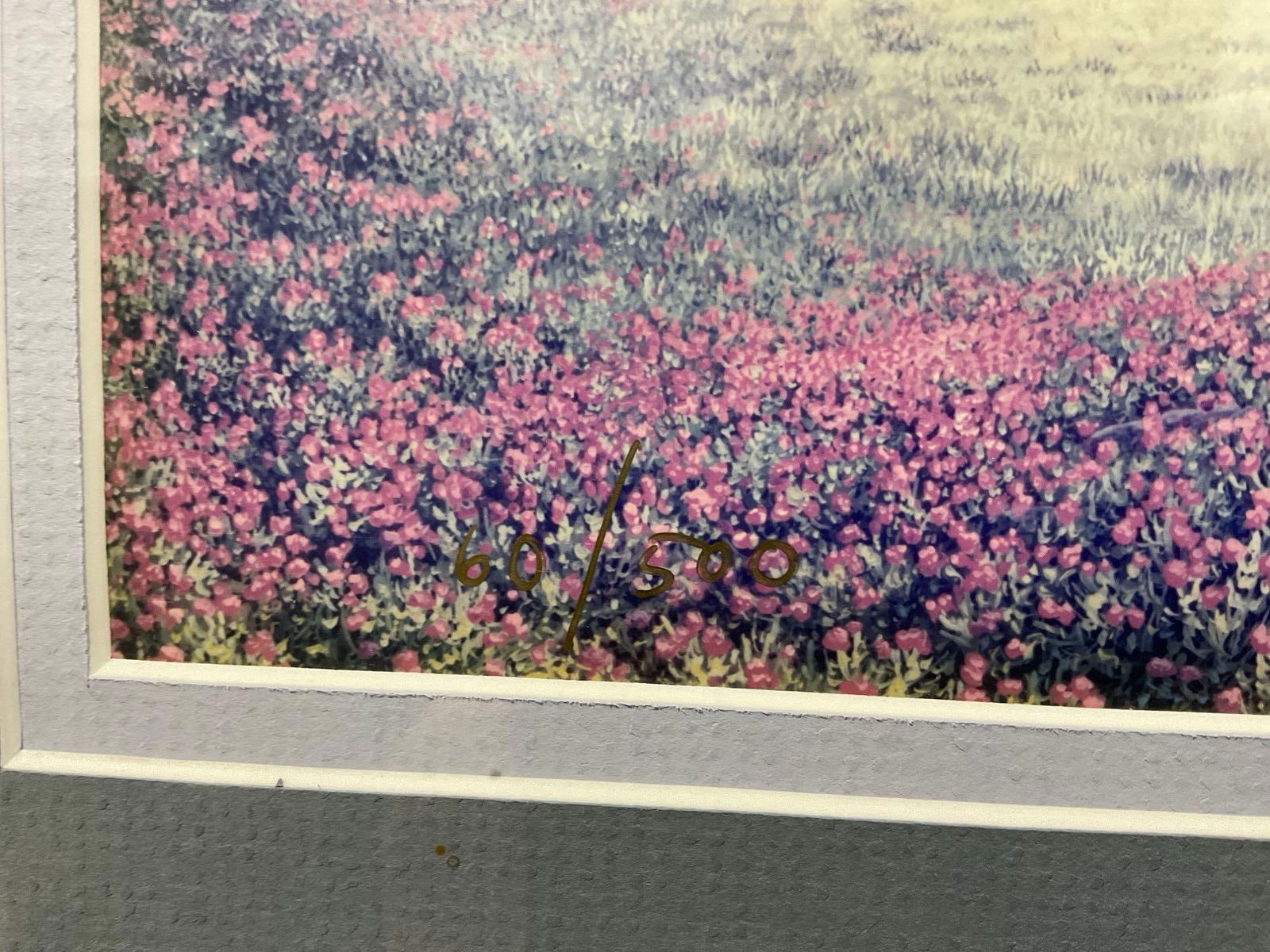 Framed Signed & #d 60/500 Litho, Mountain Scene by Doug Miller, 15h x 17w inches - 3