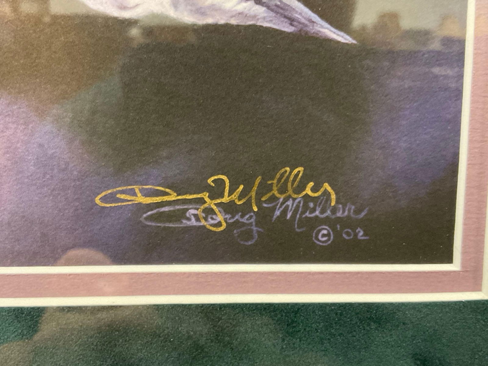 Framed Signed & #d 70/500 Litho Close Up Hummingbird by Doug Miller, 16h x 18w inches - 3