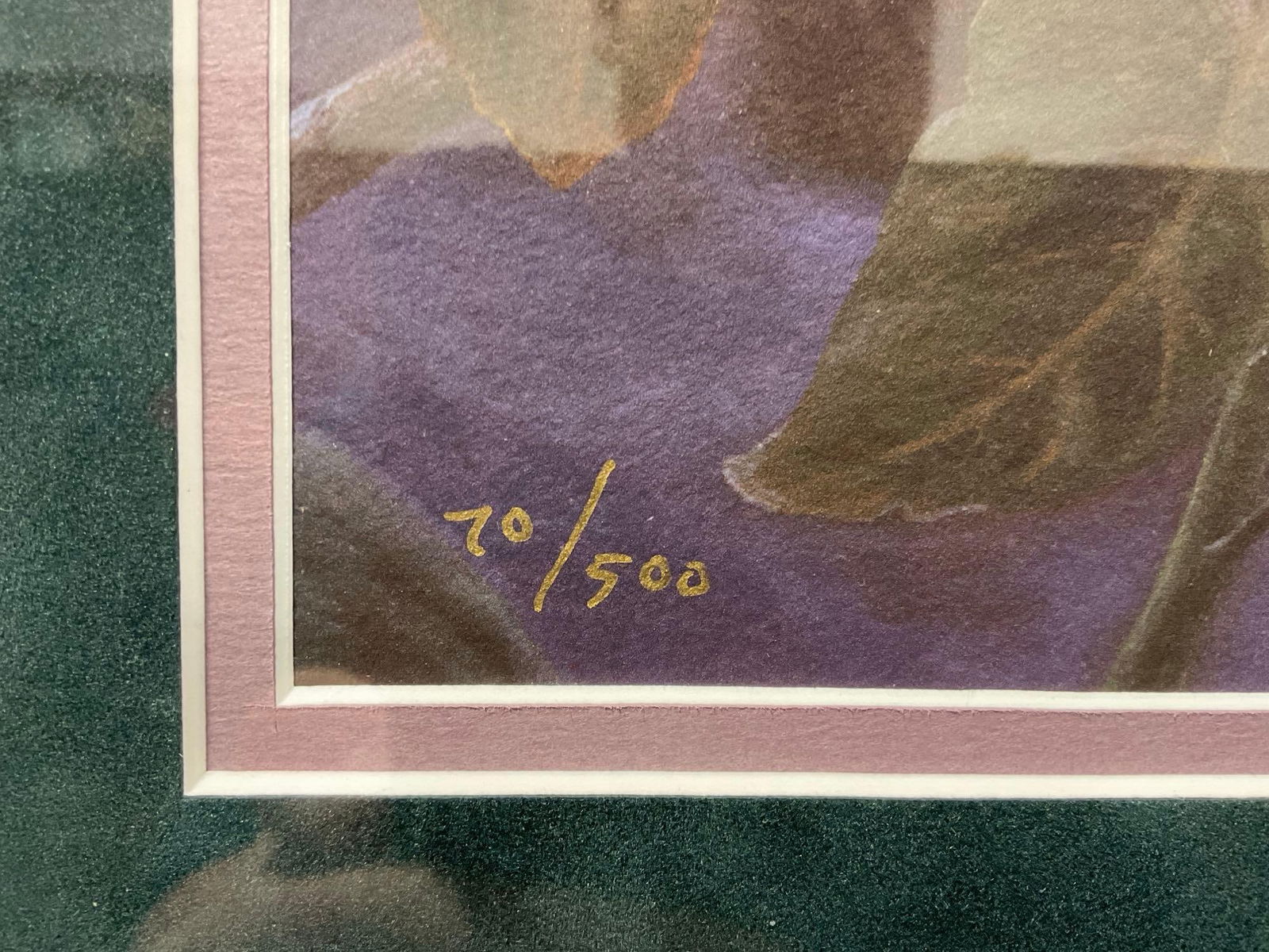 Framed Signed & #d 70/500 Litho Close Up Hummingbird by Doug Miller, 16h x 18w inches - 4