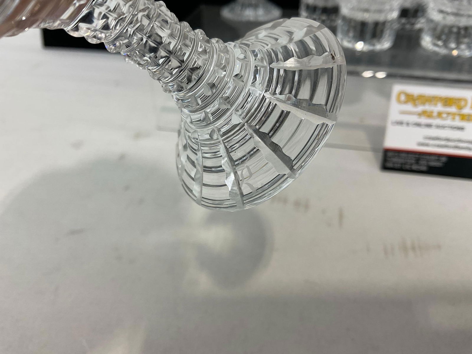 Vintage 1970s Rosenthal Crystal 4 Port Wine Goblets & 7 Shot Glasses, Polaris pattern - 4