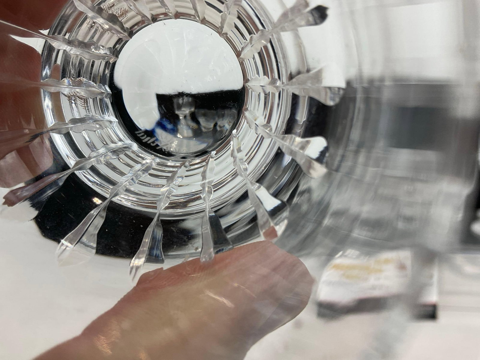 Vintage 1970s Rosenthal Crystal 4 Port Wine Goblets & 7 Shot Glasses, Polaris pattern - 6