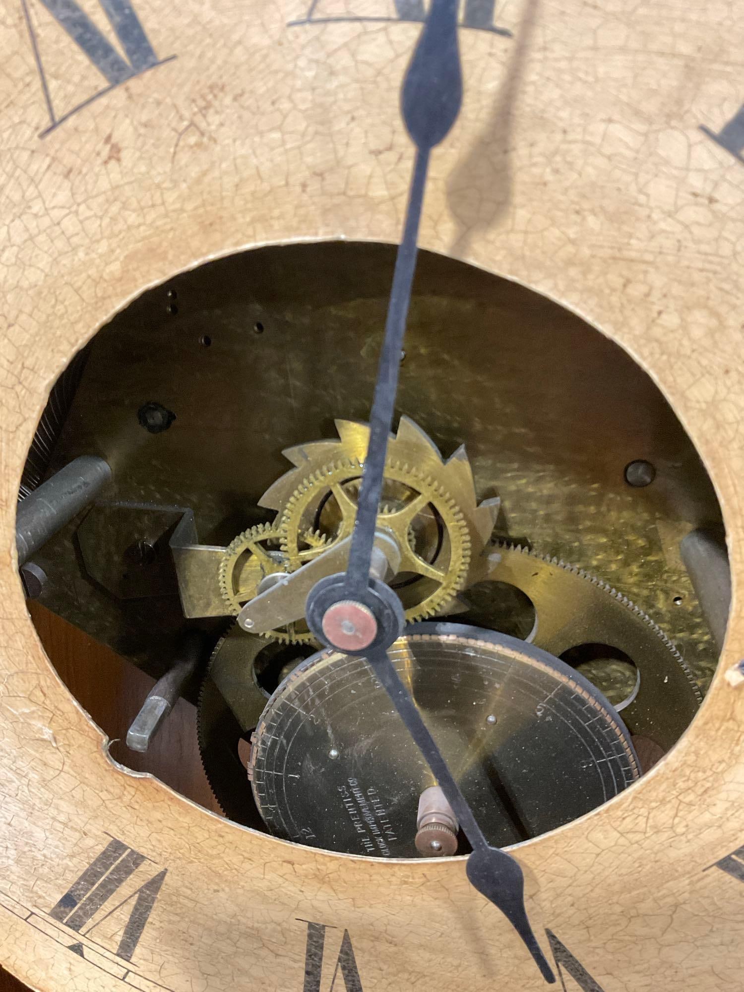 The Prentiss Clock Instr. Co 30 Day Master Clock w/ Key, 41h x 19w x 10d inches - 6