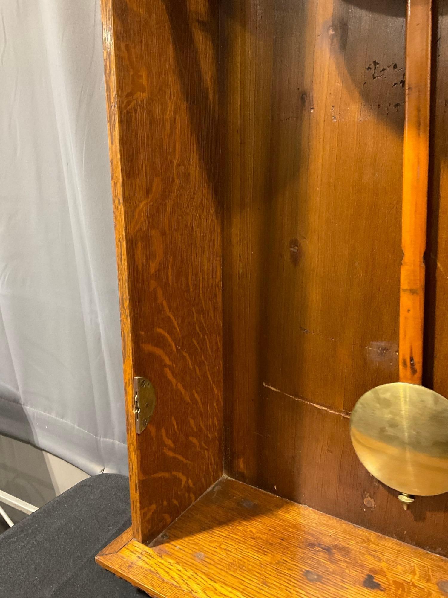 The Prentiss Clock Instr. Co 30 Day Master Clock w/ Key, 41h x 19w x 10d inches - 8