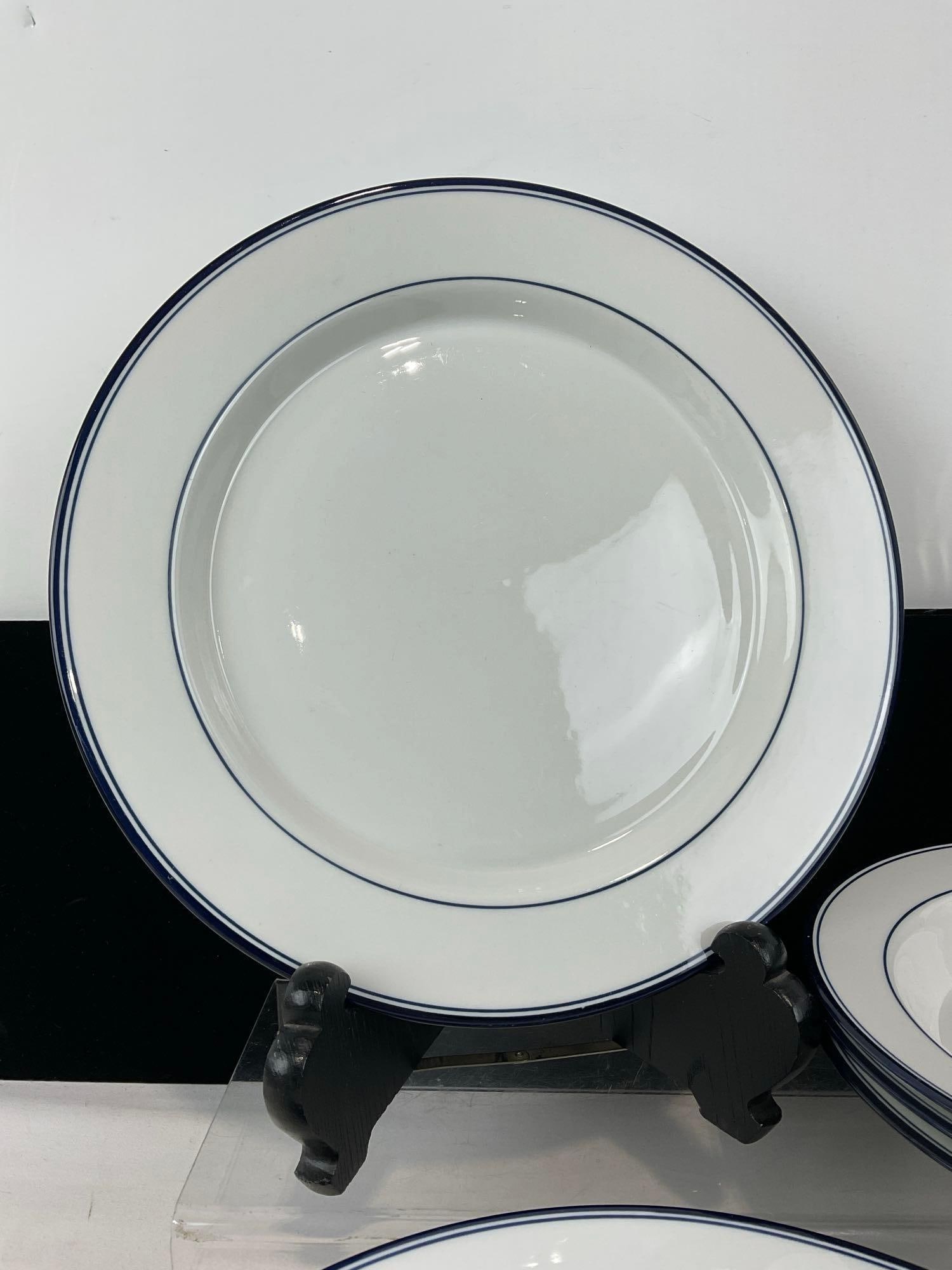 Dansk Concerto 3 Bowls & 6 Dinner Plates, Cobalted Deep Blue Color, 6h x 11w x 11d inches - 2