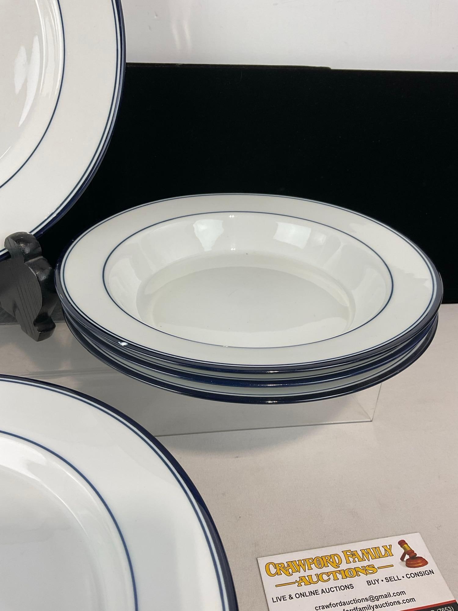 Dansk Concerto 3 Bowls & 6 Dinner Plates, Cobalted Deep Blue Color, 6h x 11w x 11d inches - 3