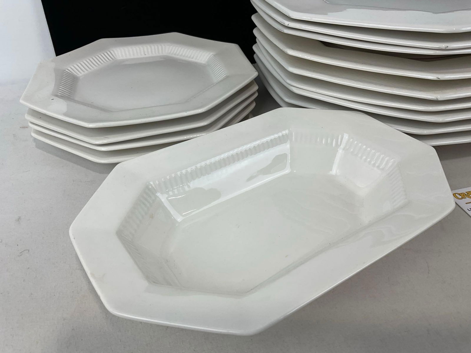 Set of Independence Ironstone Castleton Japan, 35 pieces, Plates, Saucers, Cups & Veg Bowl - 2