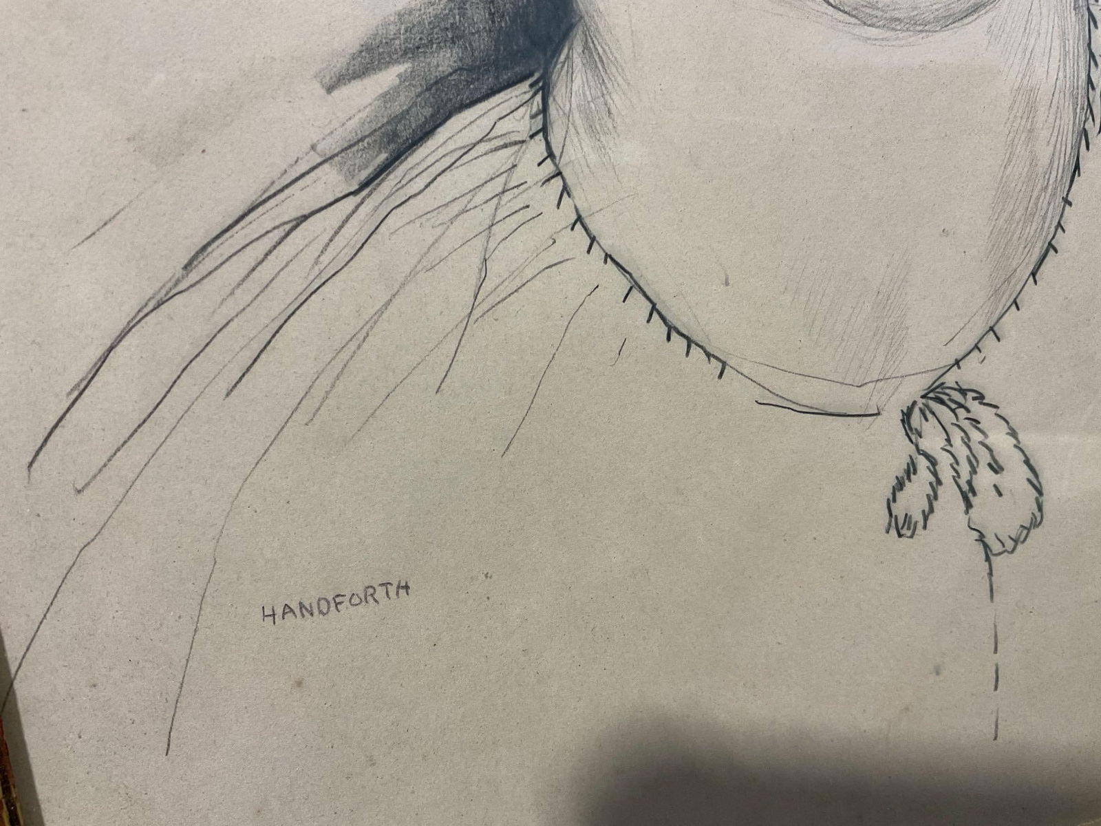 Pair of Framed Thomas Handforth Drawing Prints, Chinese Man & Young Girl, larger is 20x15 inches - 5