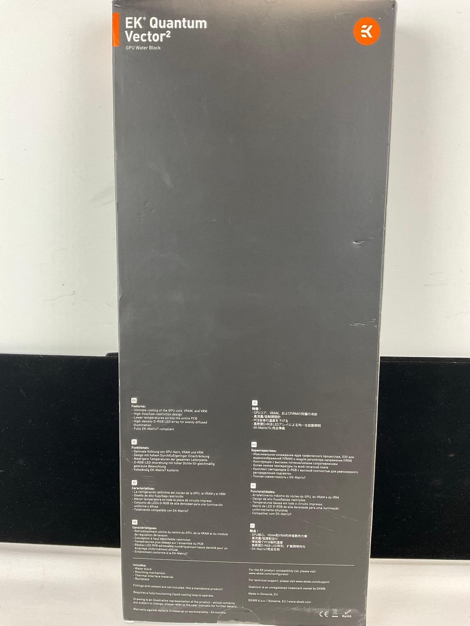 Nickel & Plexi Water Block for Graphics Card, EK-Quantum Vector2 Trio RTX 3090 Ti D-RGB, no card ... - 3