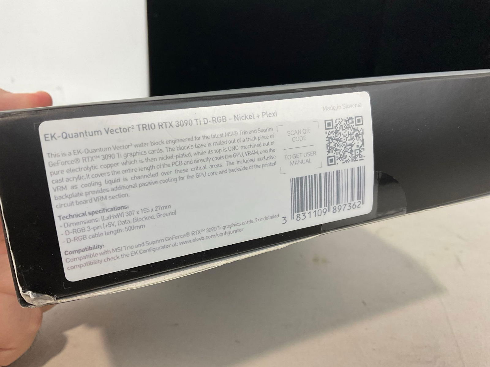 Nickel & Plexi Water Block for Graphics Card, EK-Quantum Vector2 Trio RTX 3090 Ti D-RGB, no card ... - 5