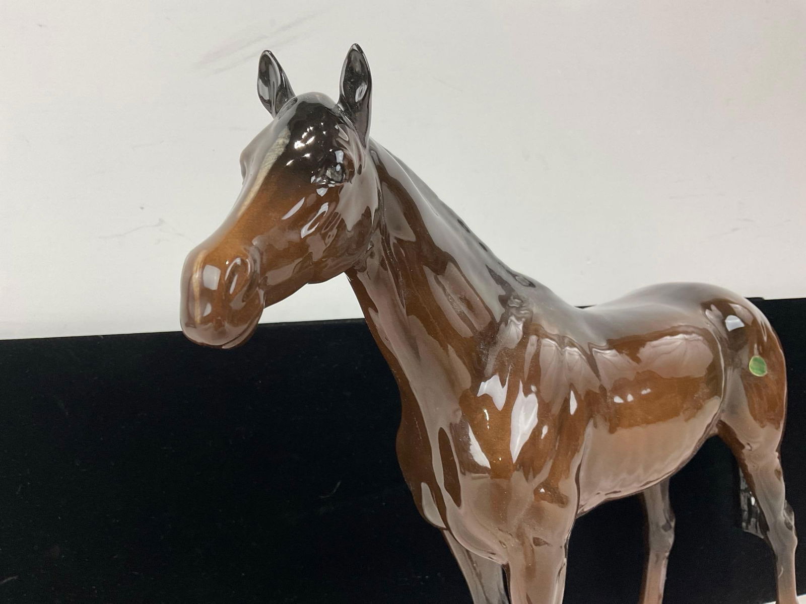 Beswick England Glazed Porcelain Horse Statue, 12h x 15w x 5d inches - 2