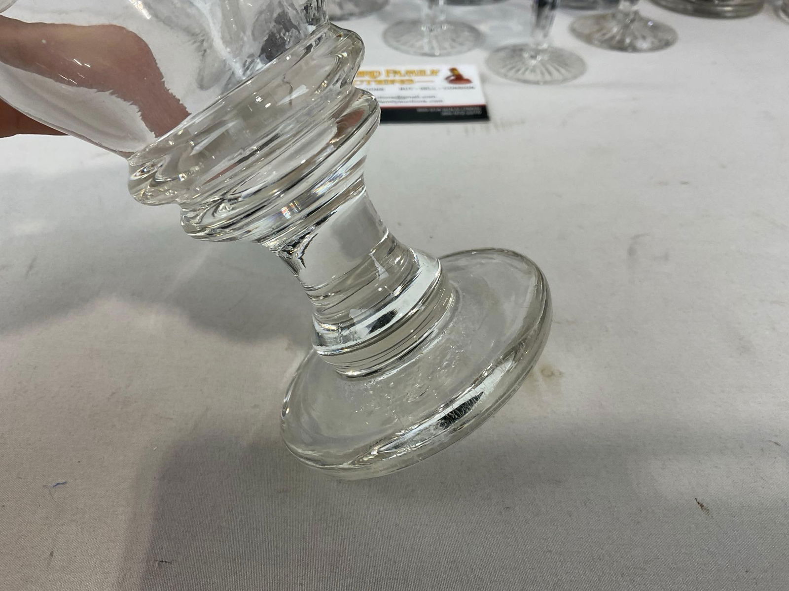 11 pieces of Crystal, Edinburgh Cordial Glasses, Kusak Cut Glass Berlin Pattern & Libbey Goblets - 4