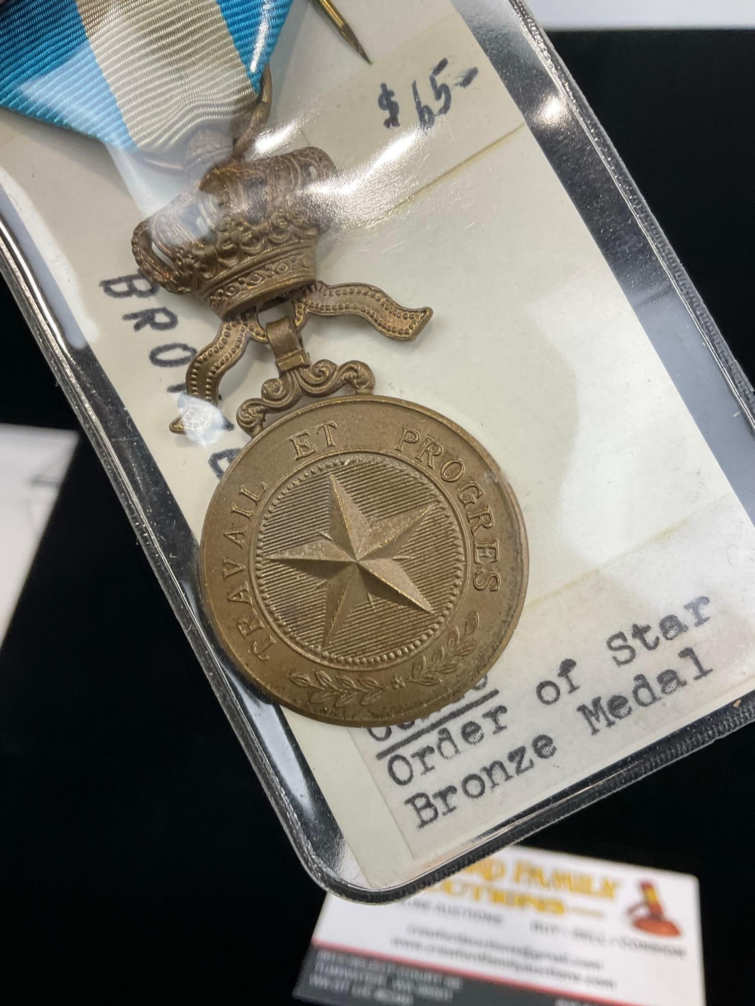 Pair of Congolese Medals, Civil Merit & Order of Star Bronze Medal - 3